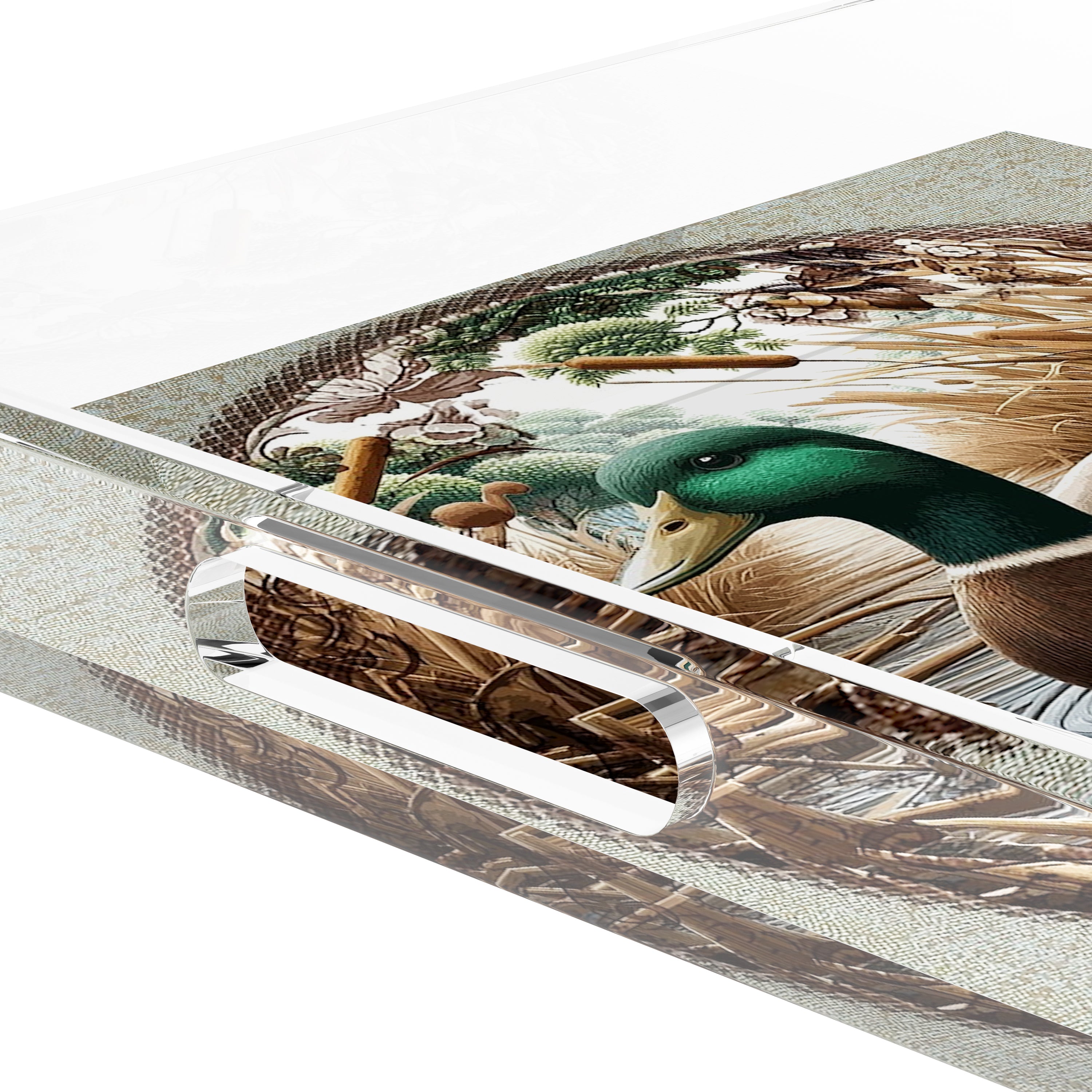 Woodland Mallard Duck 12X12 Acrylic Tray - nicolettemayer.com