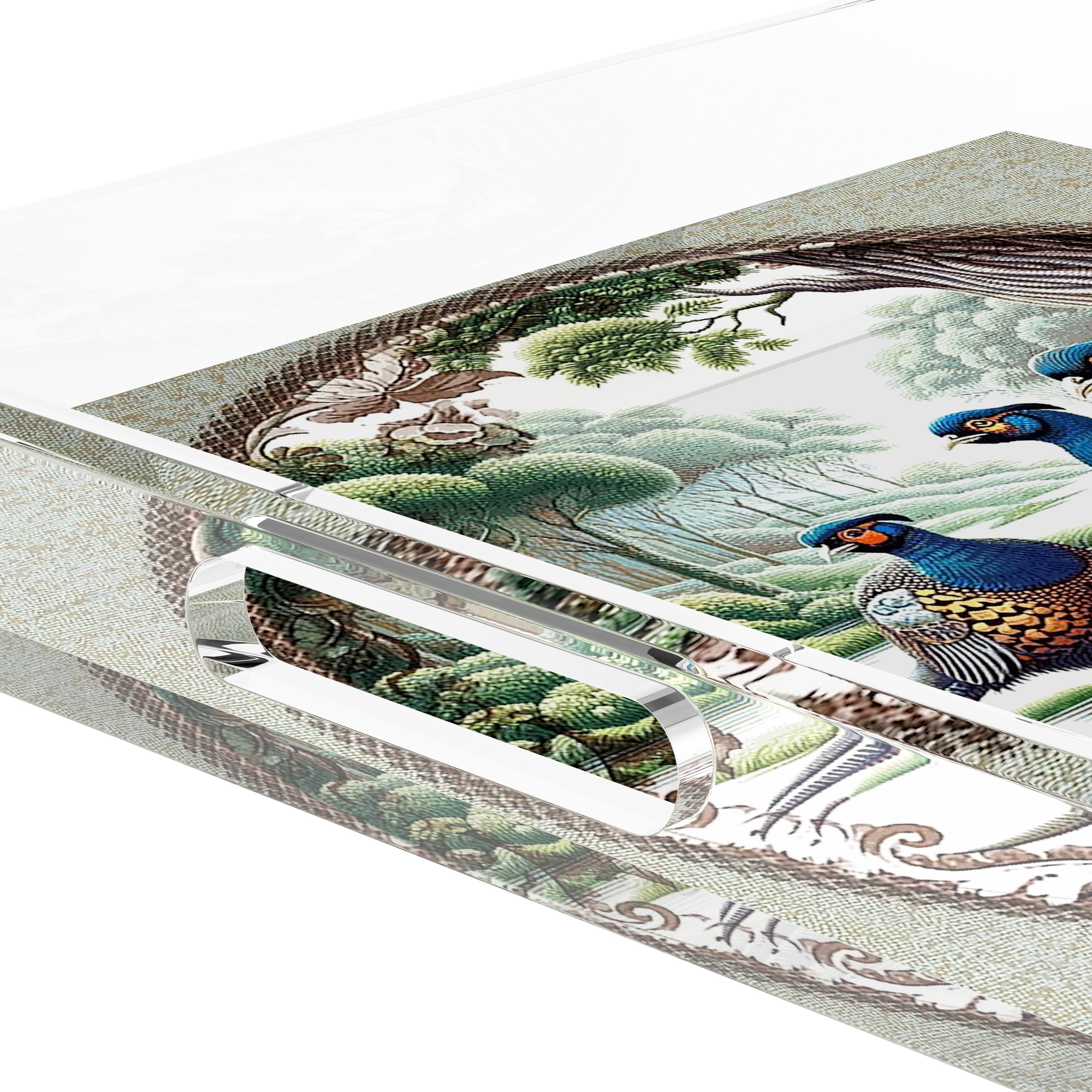Woodland Pheasant 12X12 Acrylic Tray - nicolettemayer.com