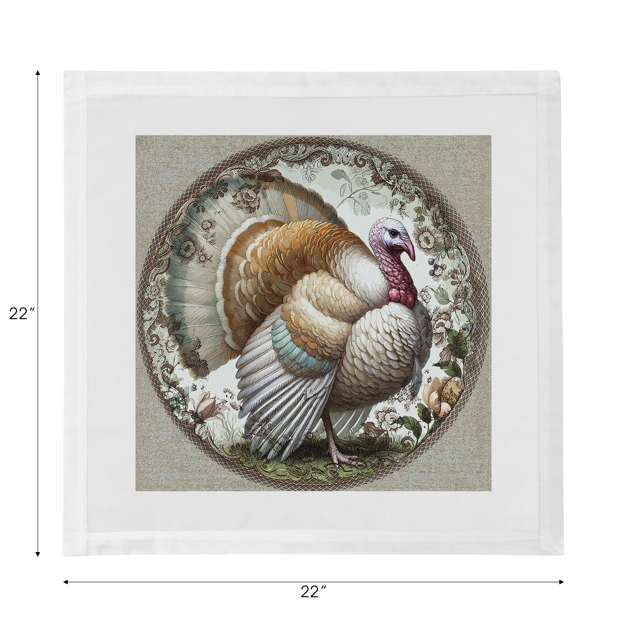 Woodland Turkey Cotton Sateen Dinner Napkins