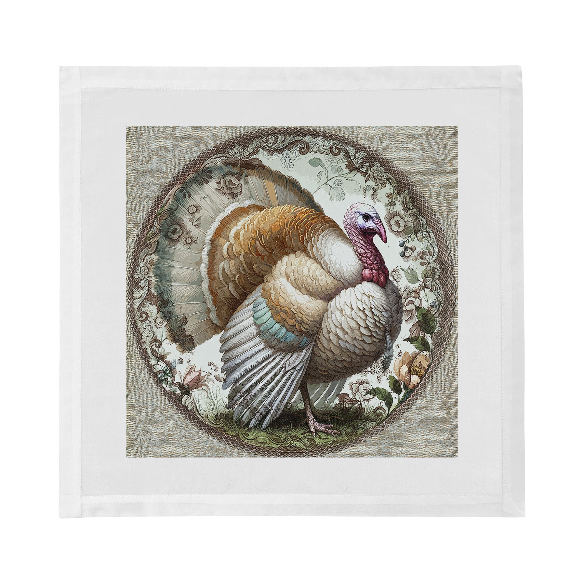 Woodland Turkey Cotton Sateen Dinner Napkins