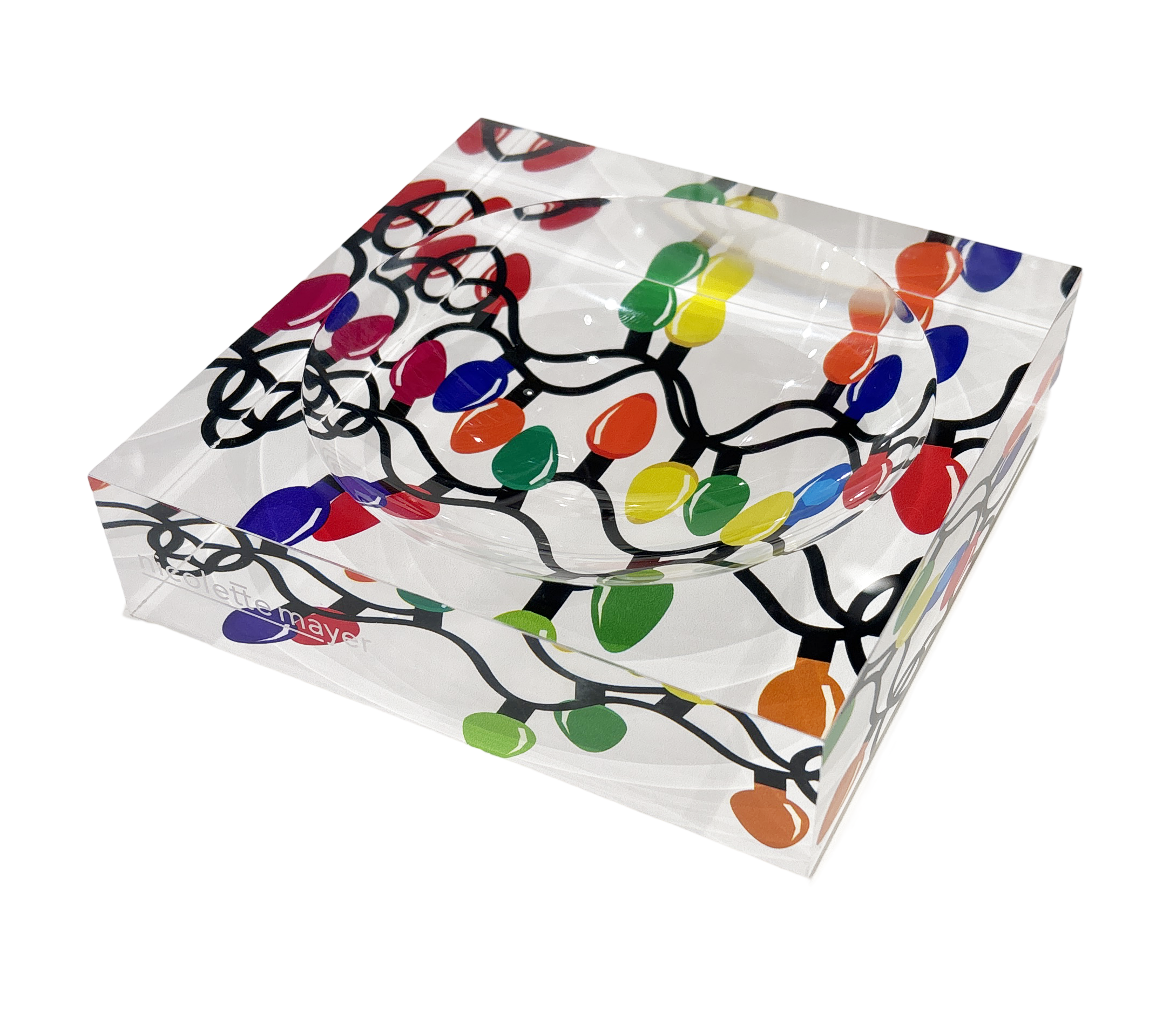 Xmas Tangle Primaries Acrylic Candy Catchall Dish