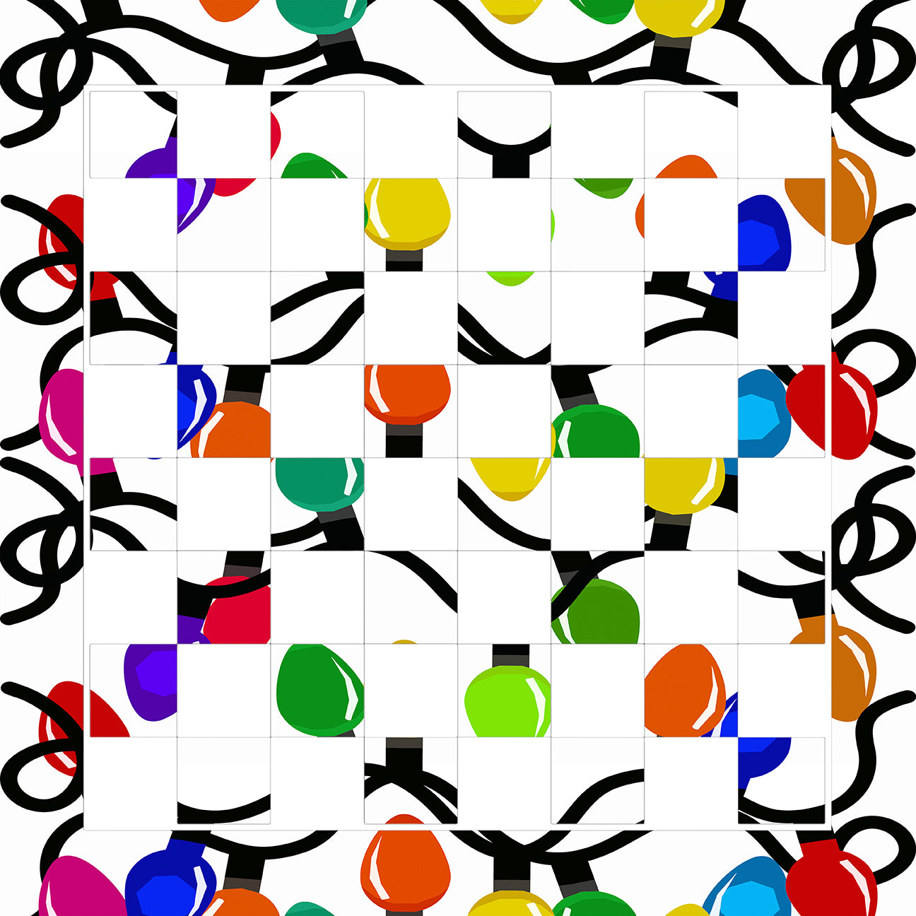 Xmas Tangle Primaries Acrylic Chess