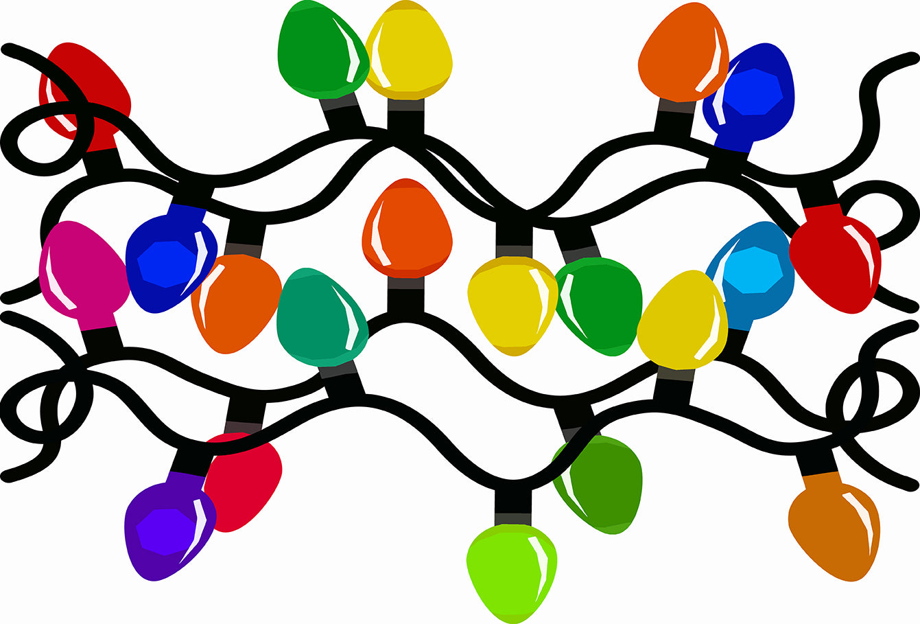 Xmas Tangle Primaries Tischset aus Papier, ein Set mit 24 Stück