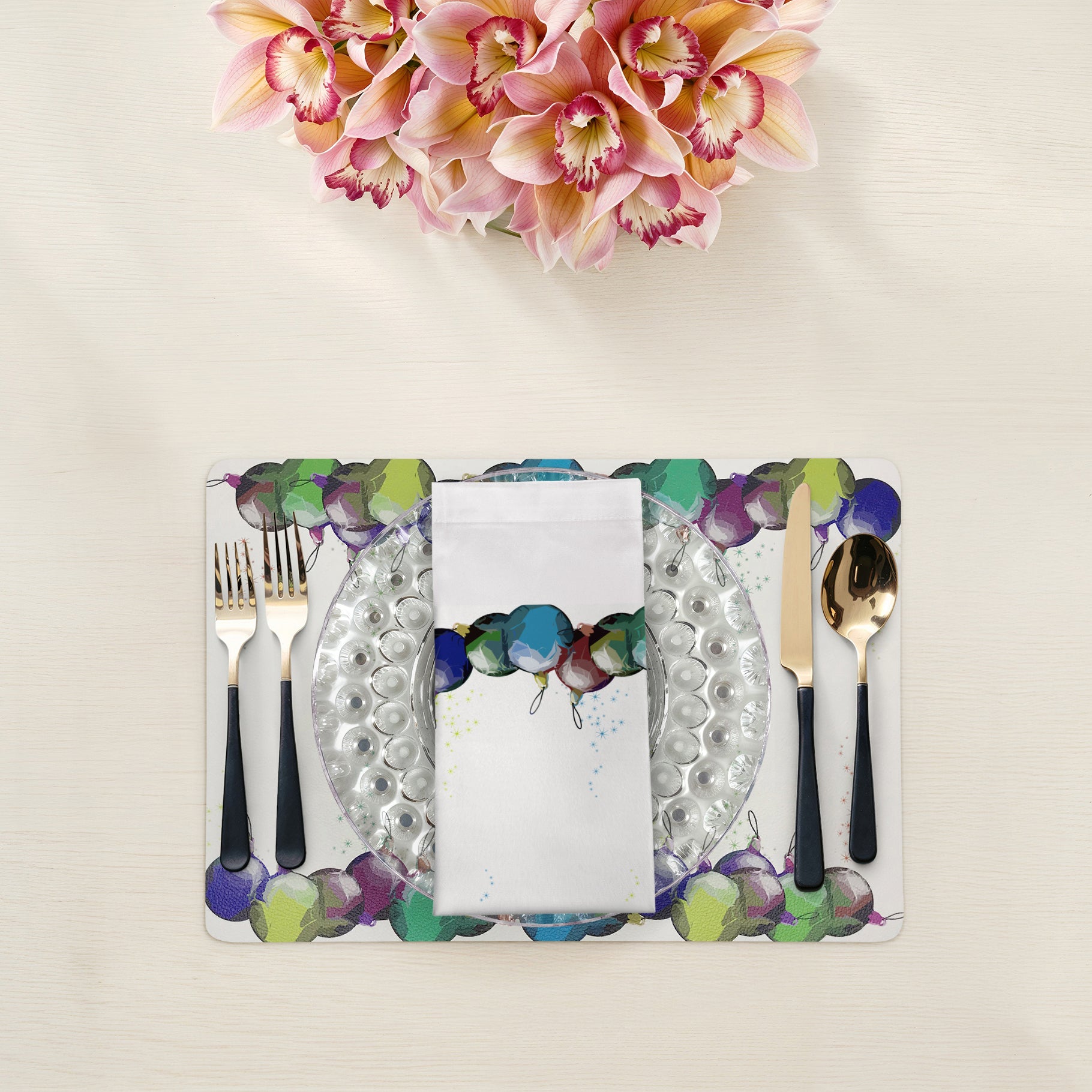 Xmas Ornaments Cotton Sateen Dinner Napkins - nicolettemayer.com