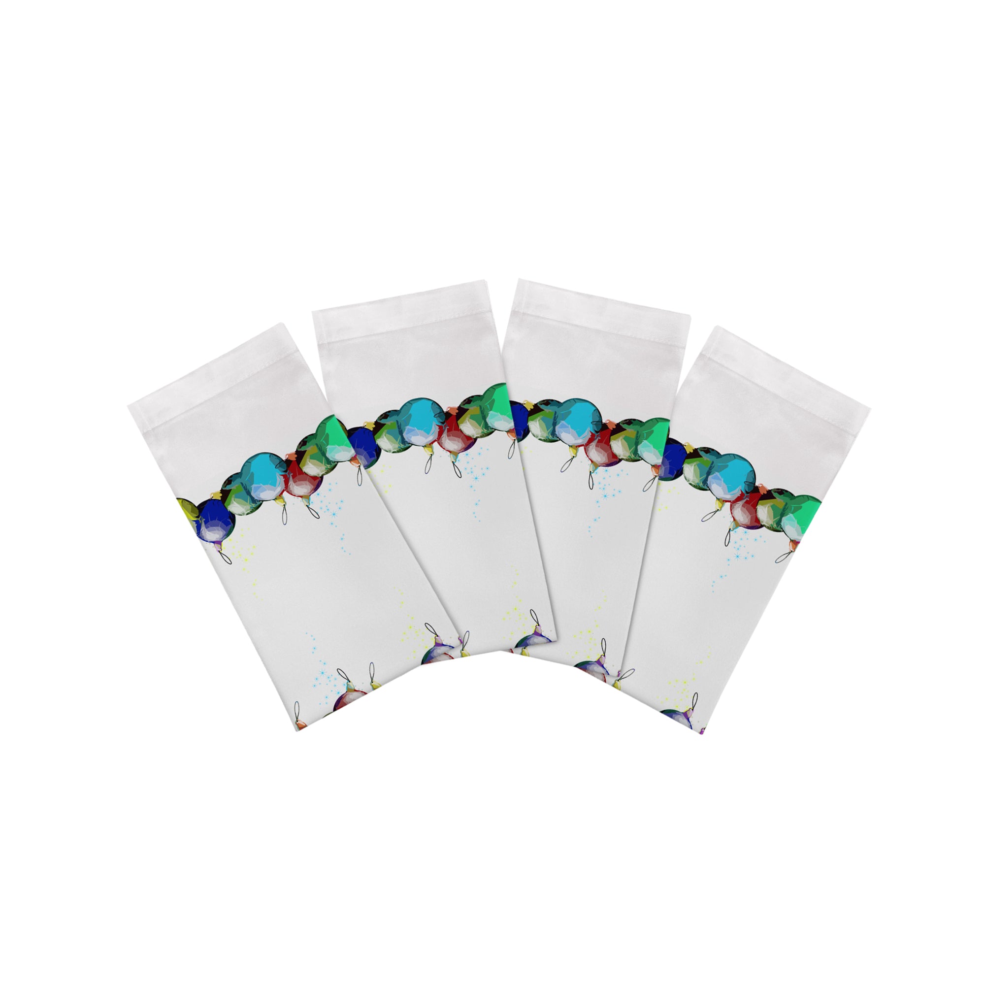Xmas Ornaments Cotton Sateen Dinner Napkins - nicolettemayer.com