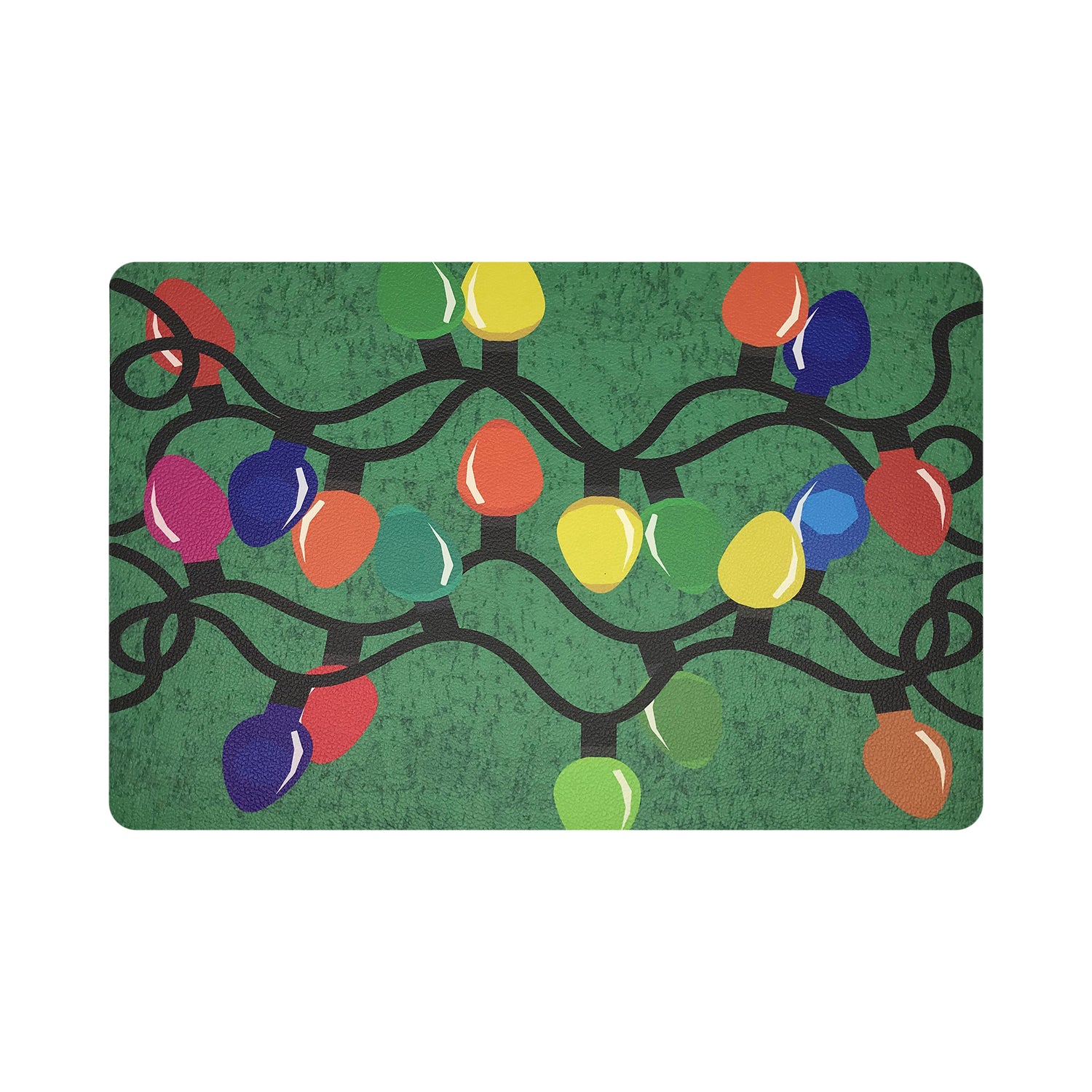 XMAS TANGLE GREEN 17.5" Rectangle Pebble Placemat, Set Of 4 - nicolettemayer.com