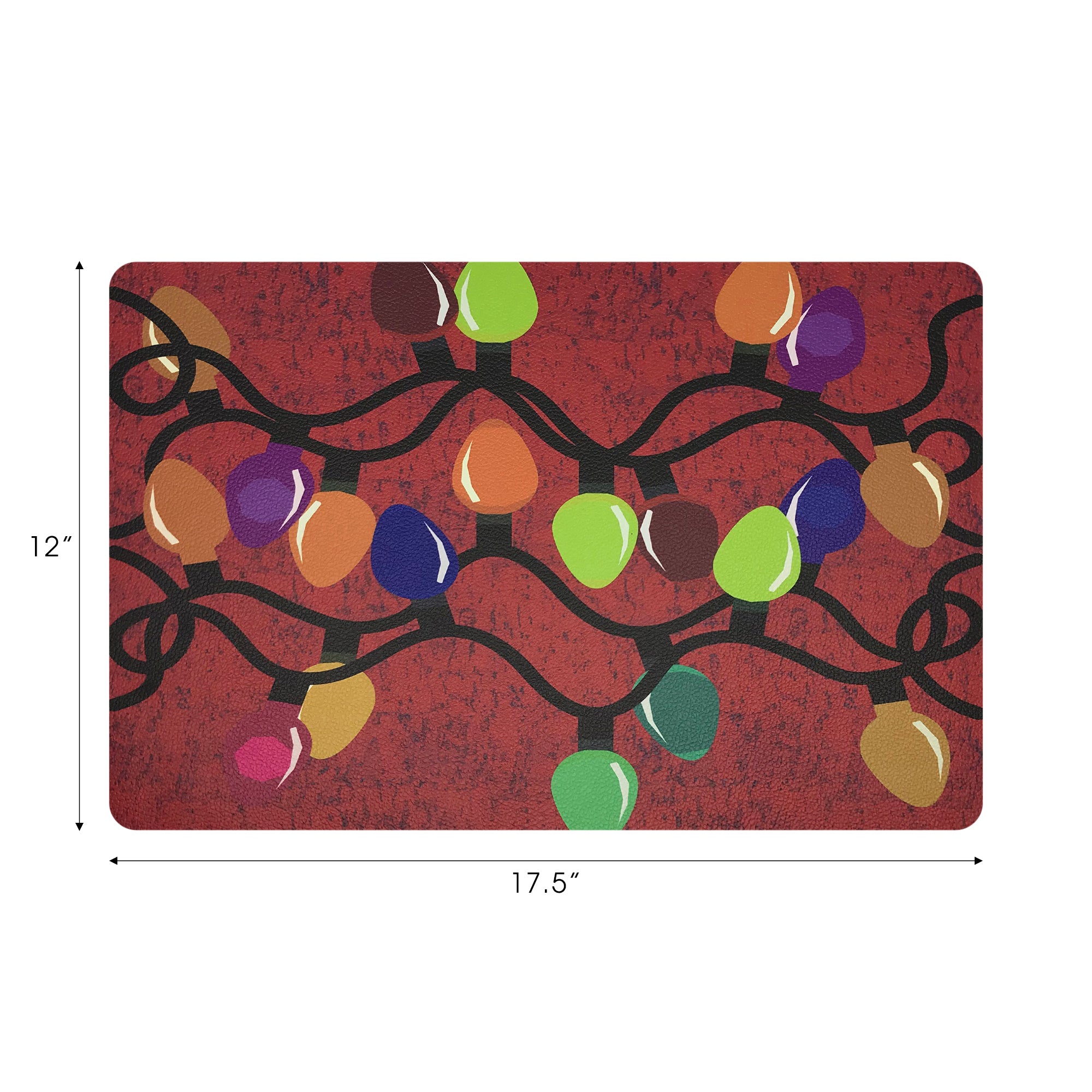 SET DE TABLE RECTANGLE ROUGE 17,5 XMAS TANGLE, LOT DE 4