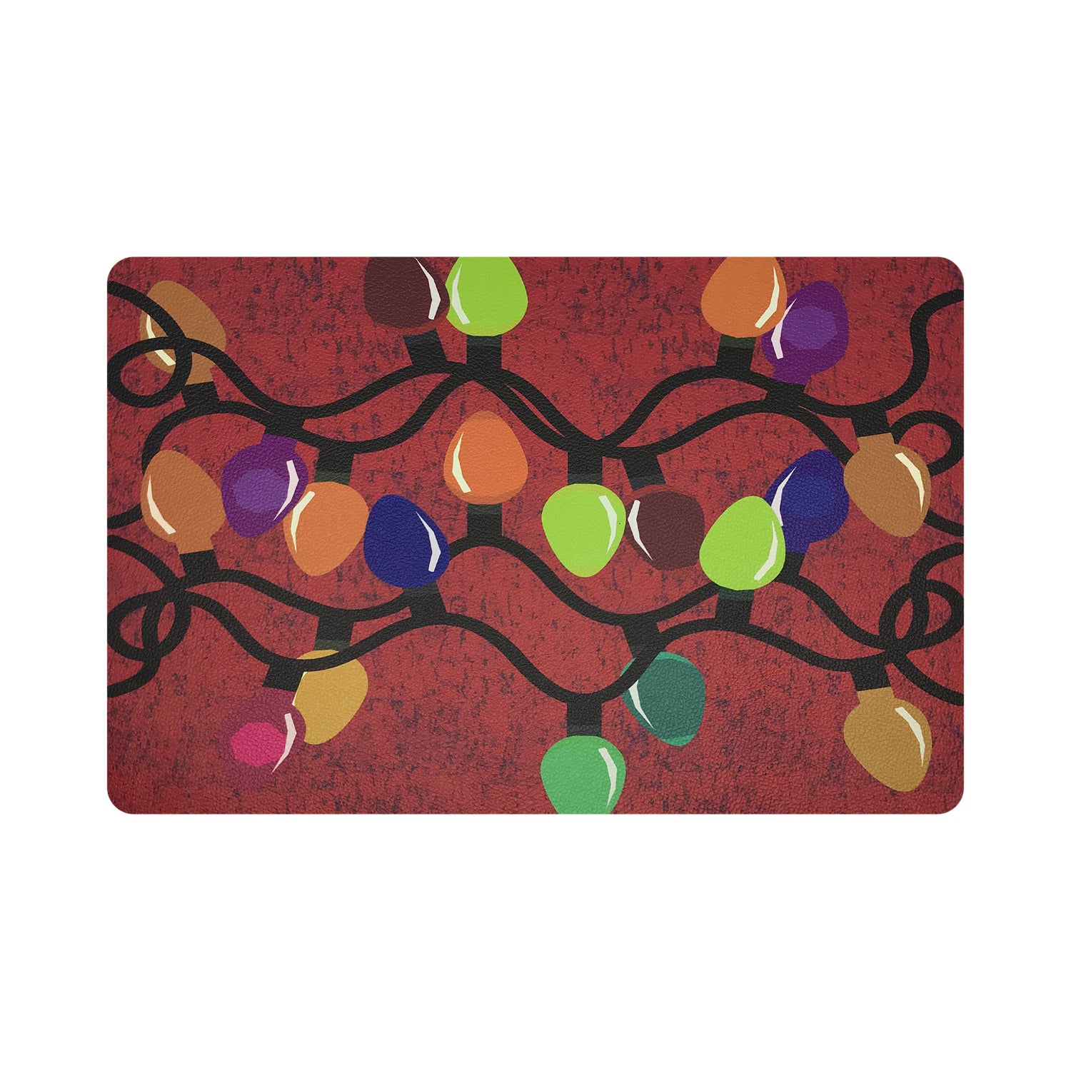 XMAS TANGLE RED 17.5" Rectangle Pebble Placemat, Set Of 4 - nicolettemayer.com
