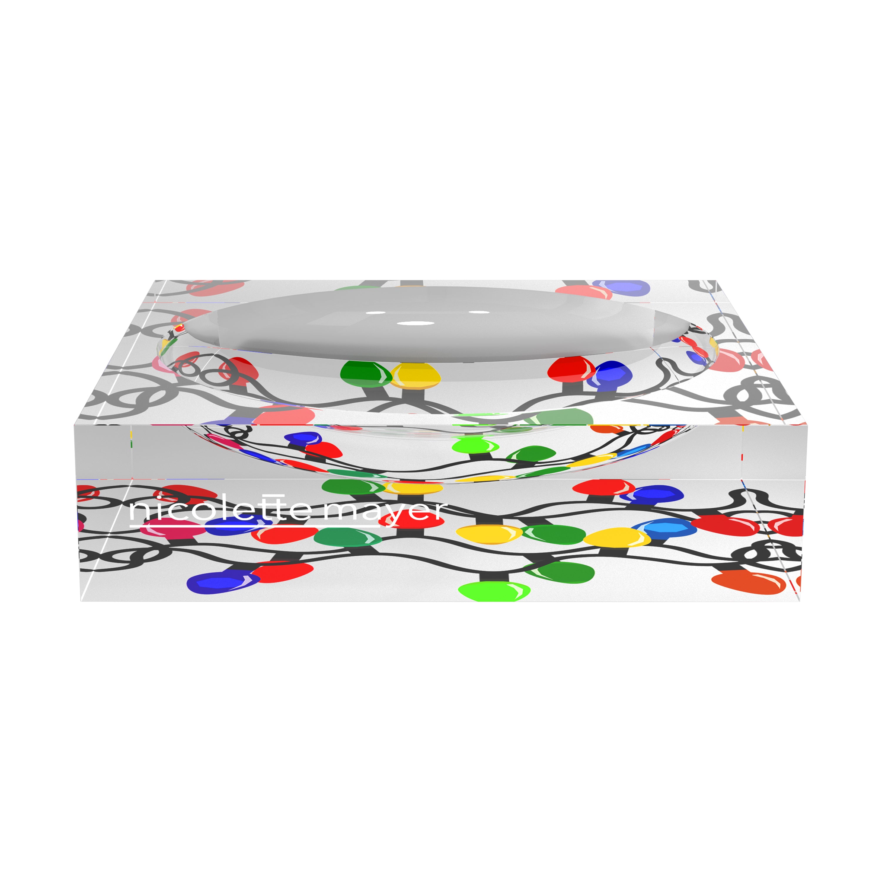 Récipient à bonbons en acrylique Xmas Tangle Primaries