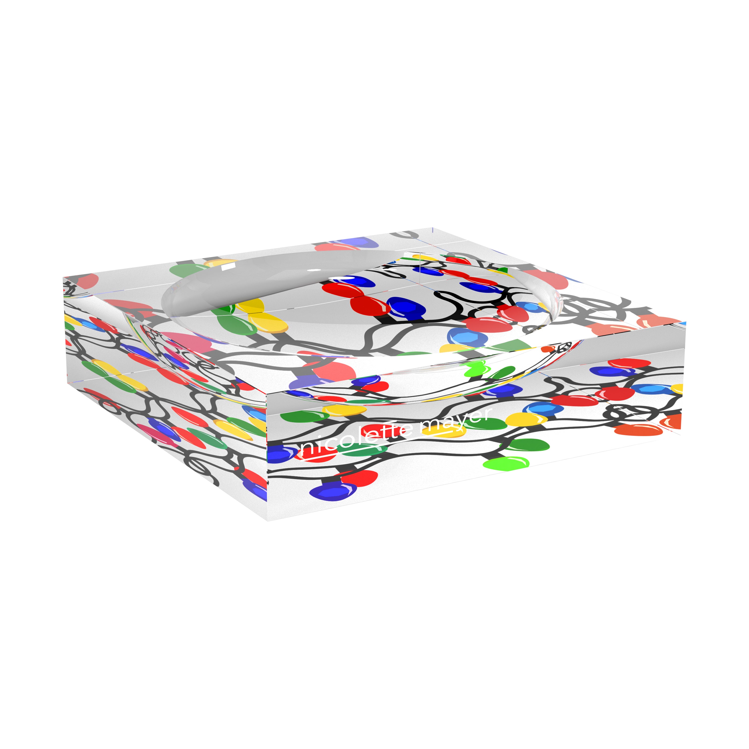 Xmas Tangle Primaries Acrylic Candy Catchall Dish - nicolettemayer.com