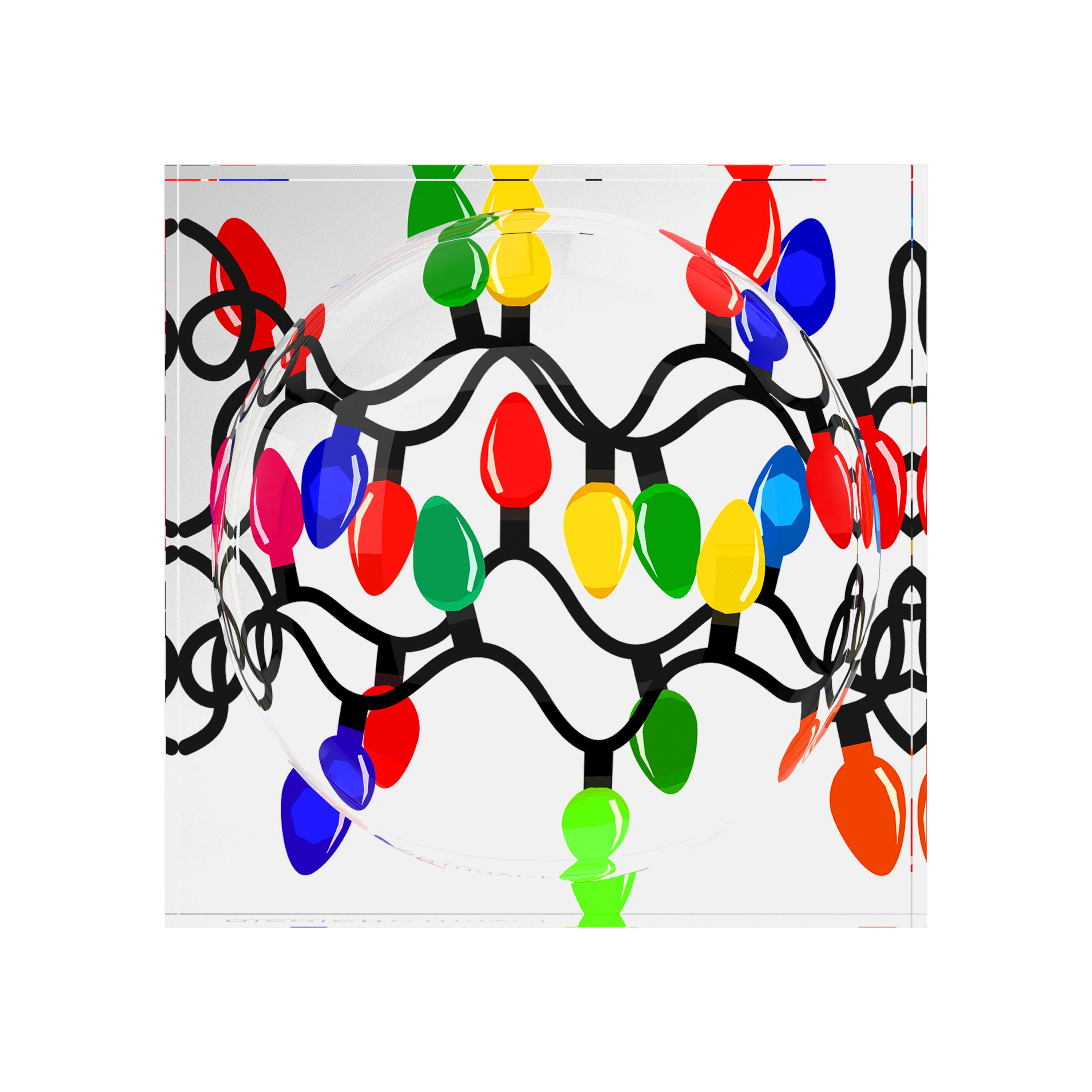 Récipient à bonbons en acrylique Xmas Tangle Primaries