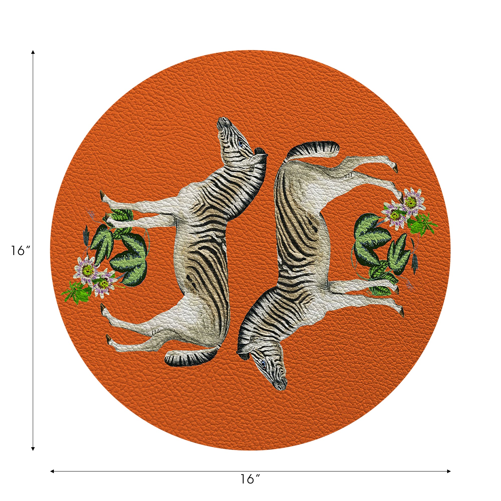 Ensemble de 4 sets de table ronds Zebra Seeing Double de 40 cm