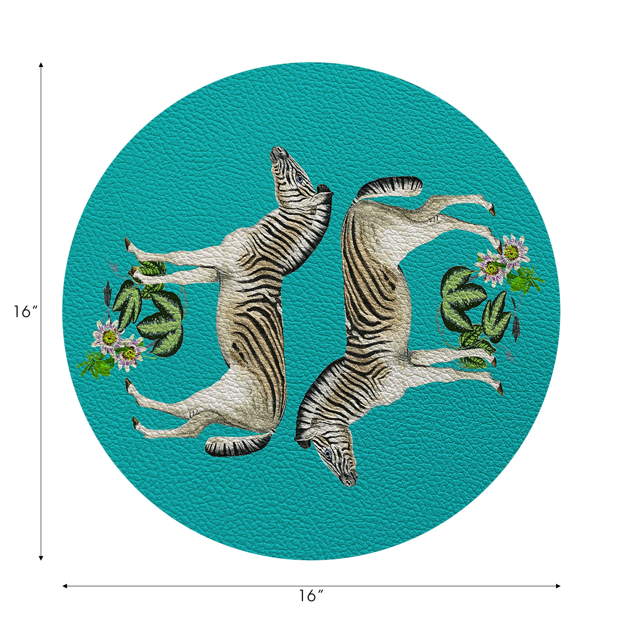 Ensemble de 4 sets de table ronds Zebra Seeing Double de 40 cm