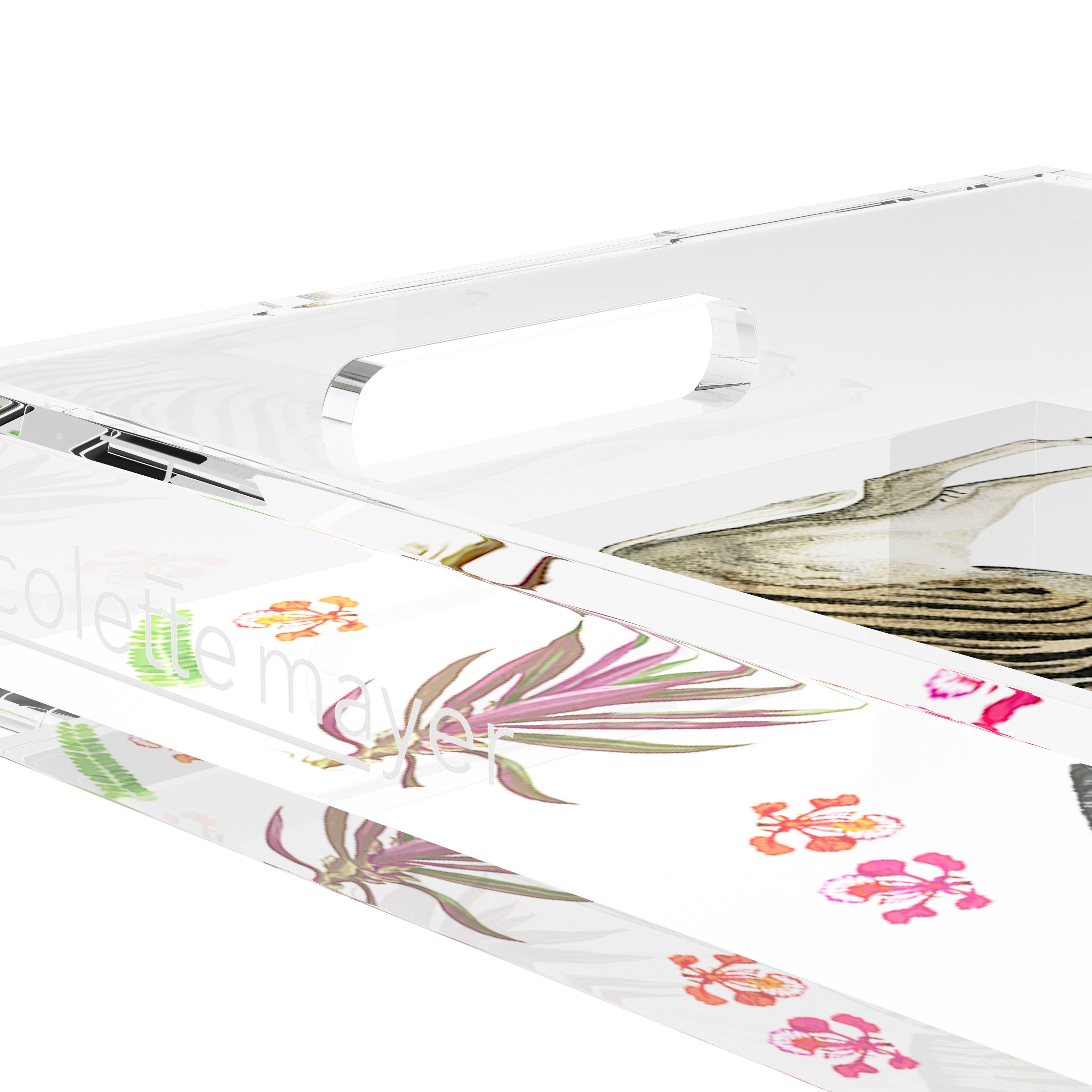 Zebra Seeing Double 22.5X14.5 Acrylic Tray - nicolettemayer.com