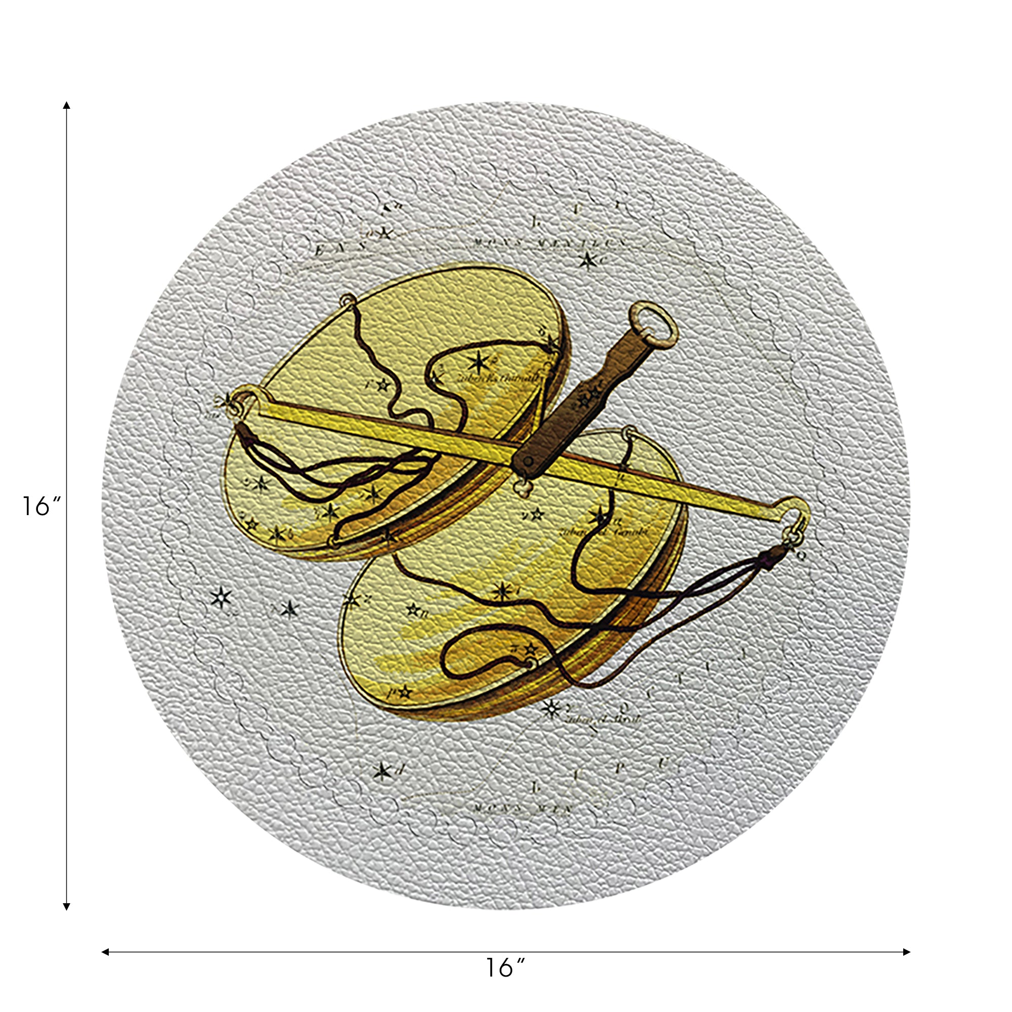 Lot de 4 sets de table ronds blancs Zodiac Balance 40,6 cm