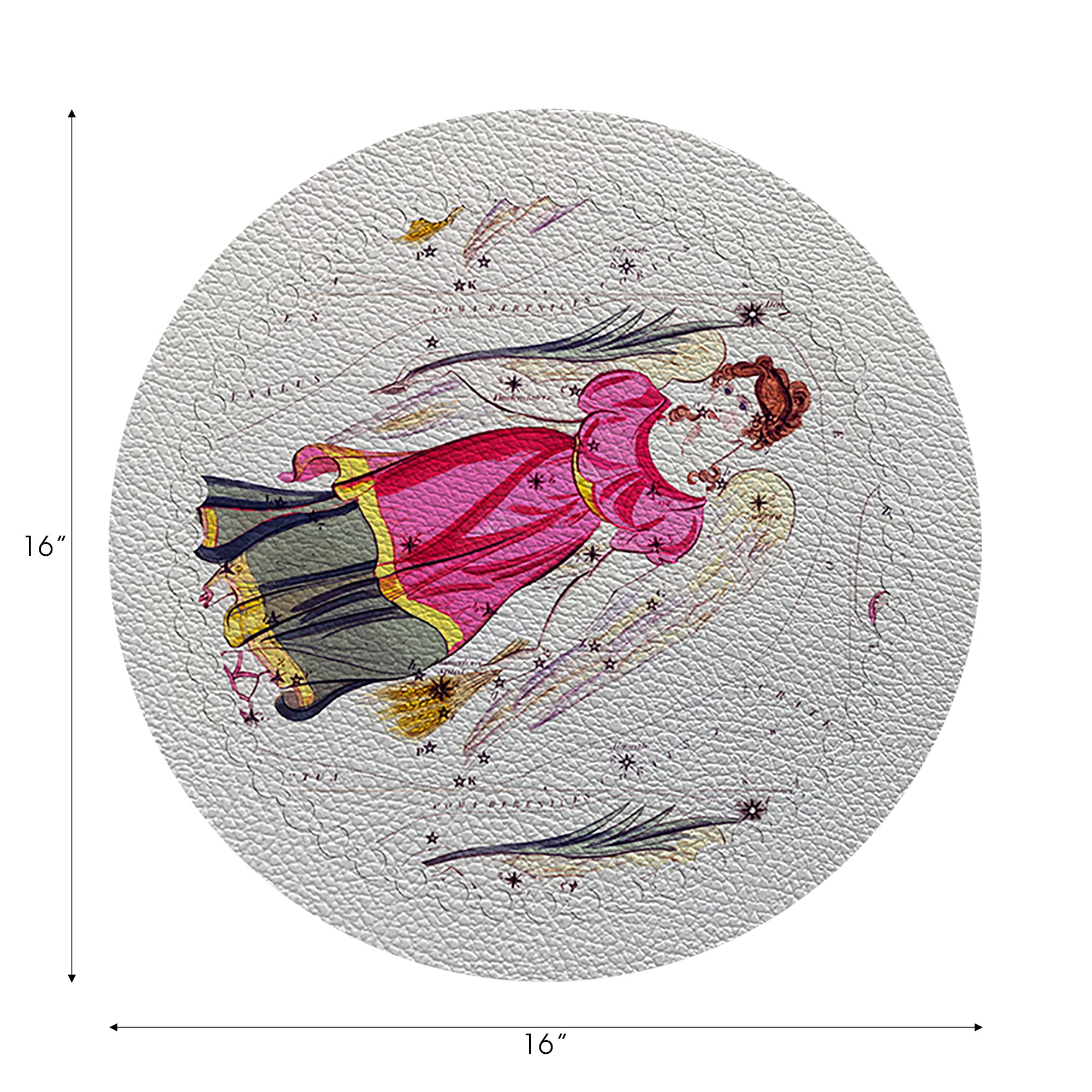 Zodiac Virgo White 16" Round Pebble Placemats, Set of 4 - nicolettemayer.com