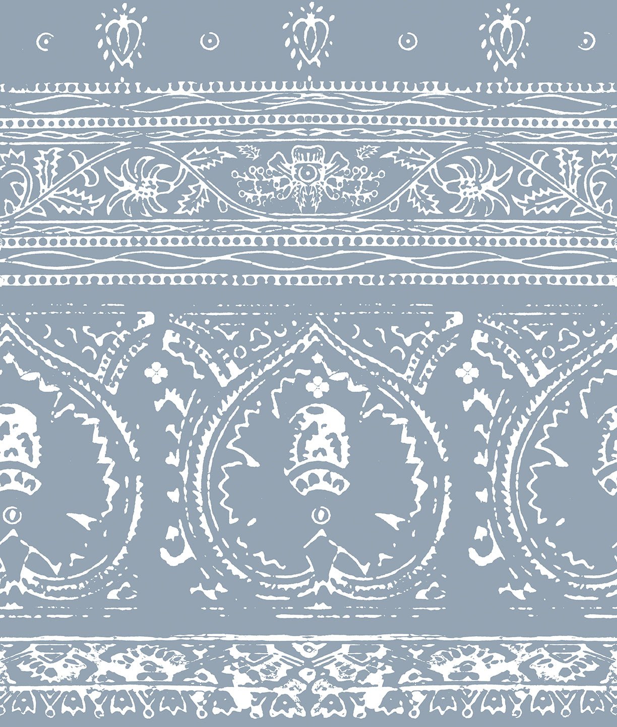 Agra Reverse Denim Peel and Stick Wallpaper, Double Roll, 34" x 288", 48 sq ft - nicolettemayer.com