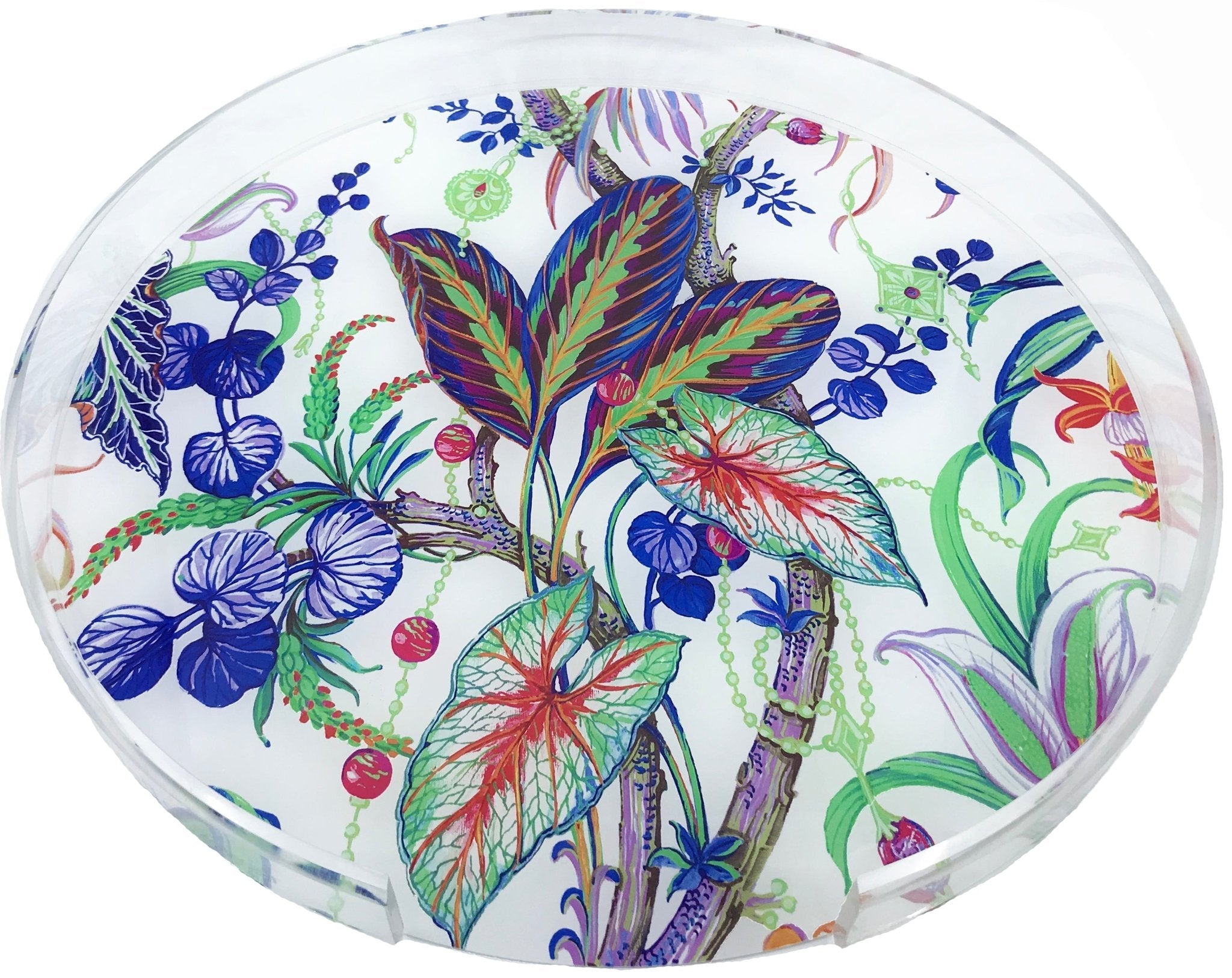 Amazonia Classic Acrylic Round Tray for Placemats or Decorative Use, 16" - nicolettemayer.com