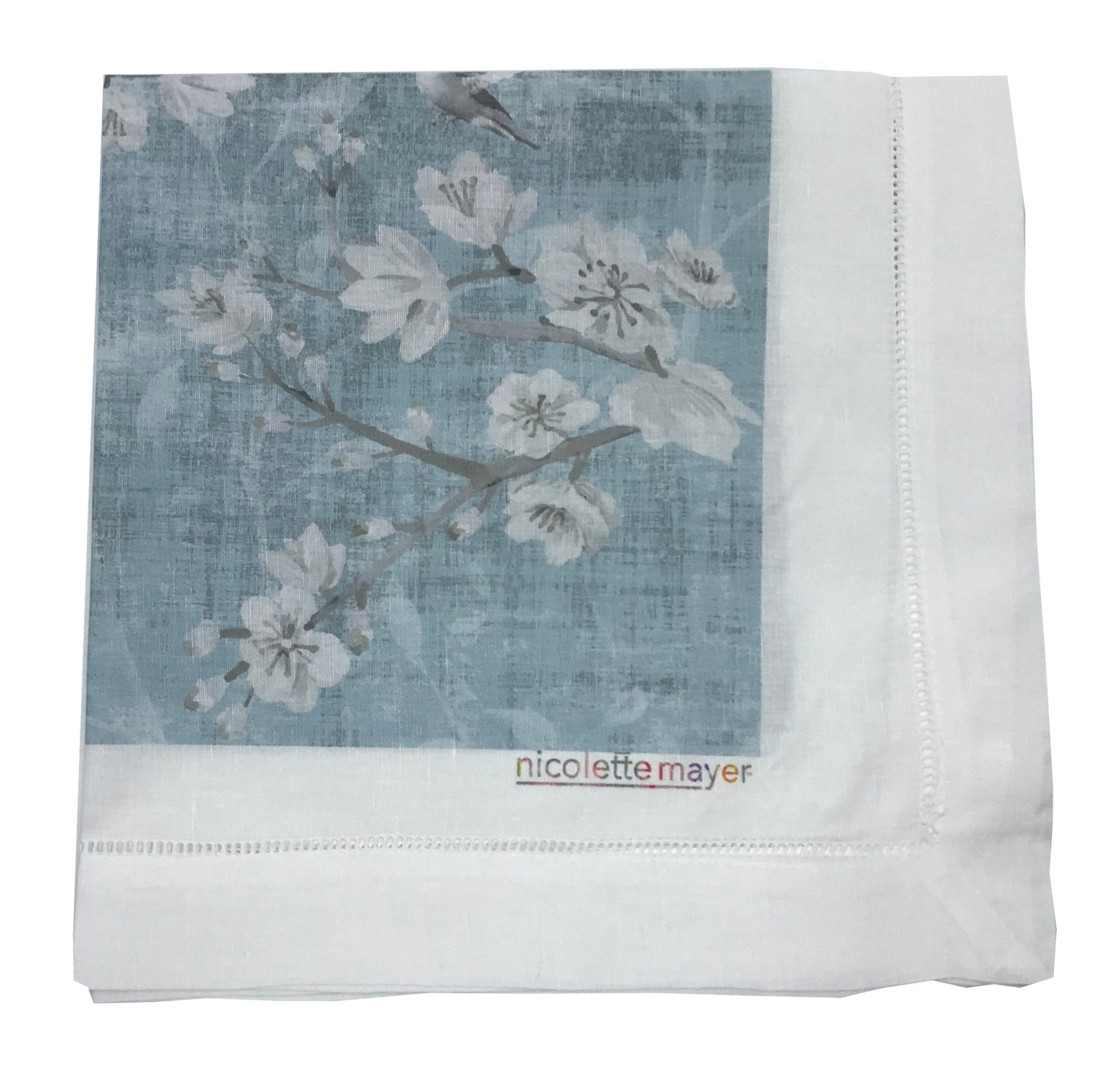 Blossom Fantasia Sky 22X22 Hemstitch Napkin, Set Of 4 - nicolettemayer.com
