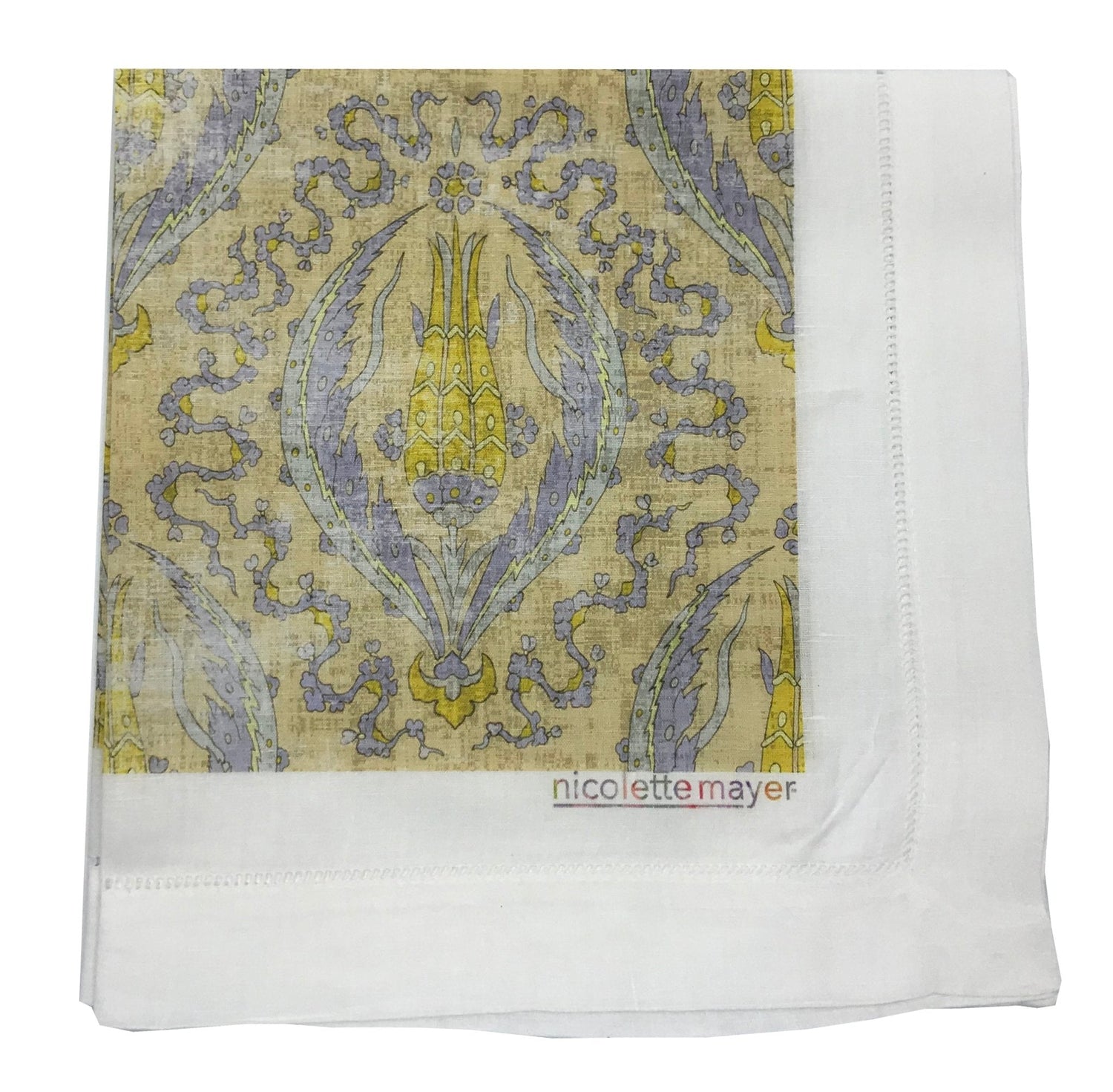 Byzantine Jewel Gold 22X22 Hemstitch Napkin, Set of 4 - nicolettemayer.com