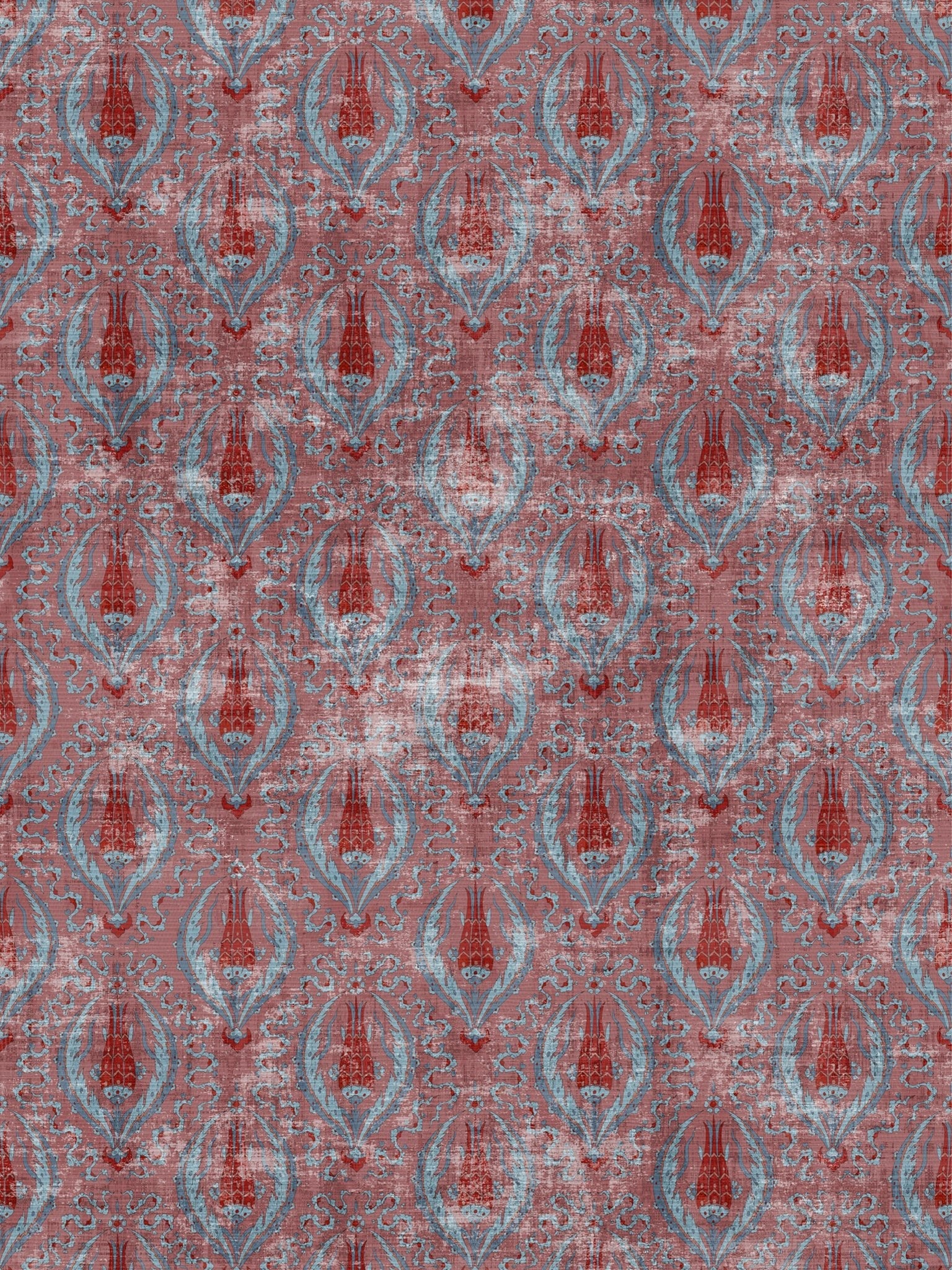 Byzantine Jewel Red Wallpaper, Per Yard - nicolettemayer.com