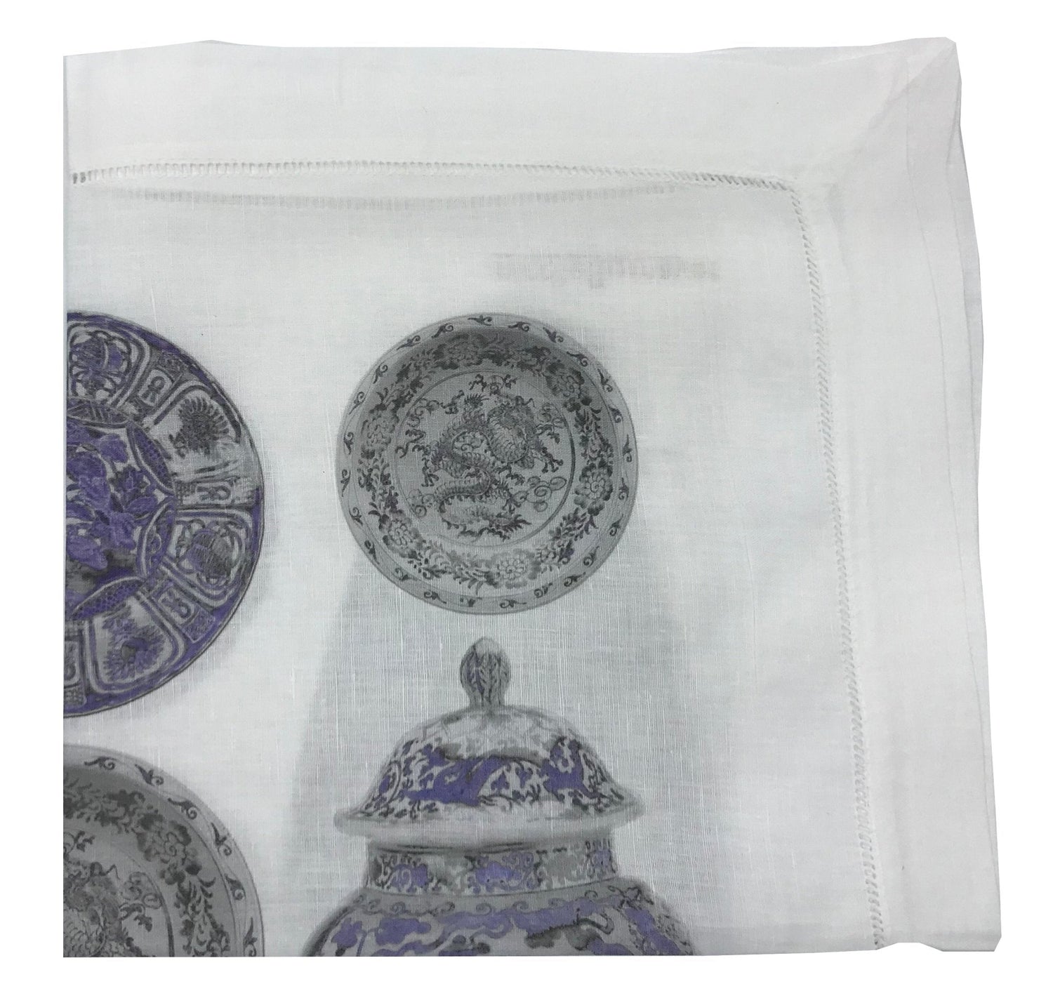CHINOIS CERAMIC LAVENDER 22"X22" HEMSTITCH DINNER NAPKIN, SET OF 4 - nicolettemayer.com