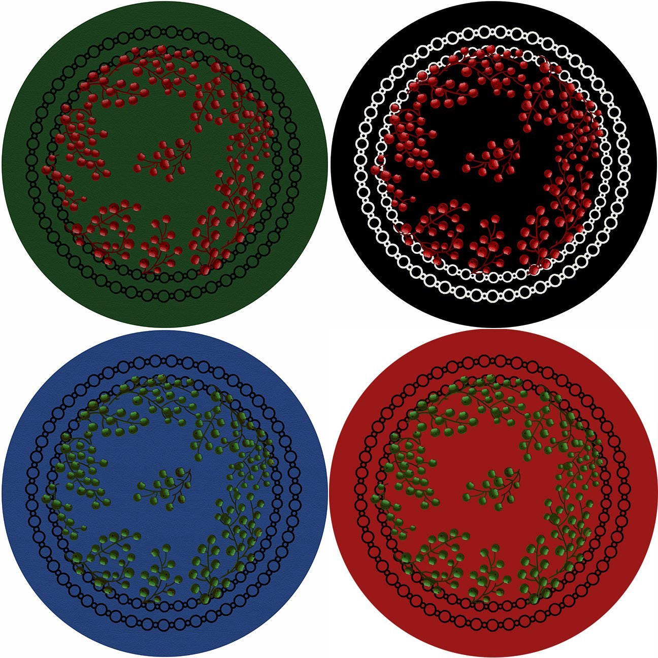 Christmas Berries Coaster Set - nicolettemayer.com