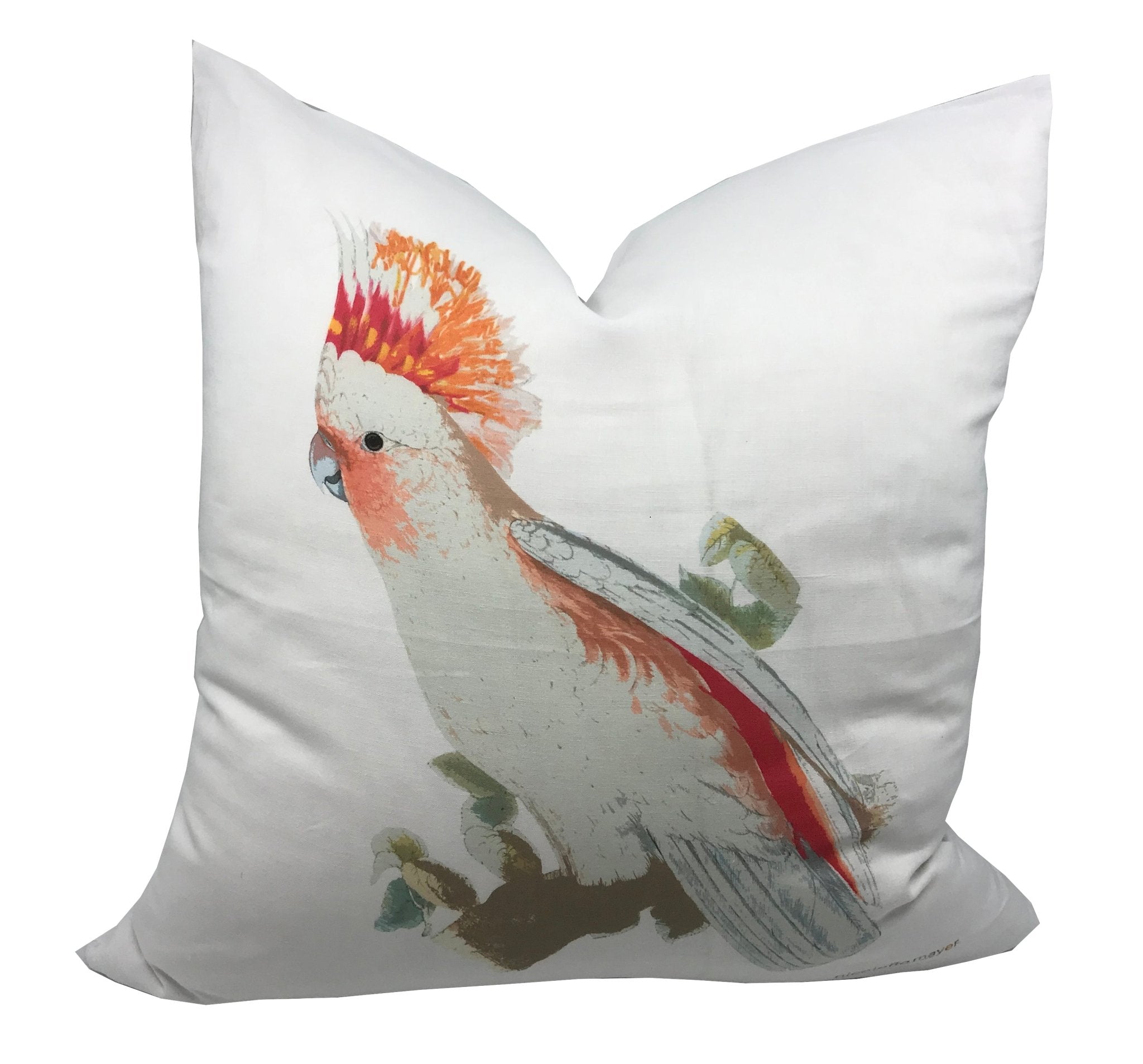 Cockatoo 22" X 22" Designer Pillow - nicolettemayer.com