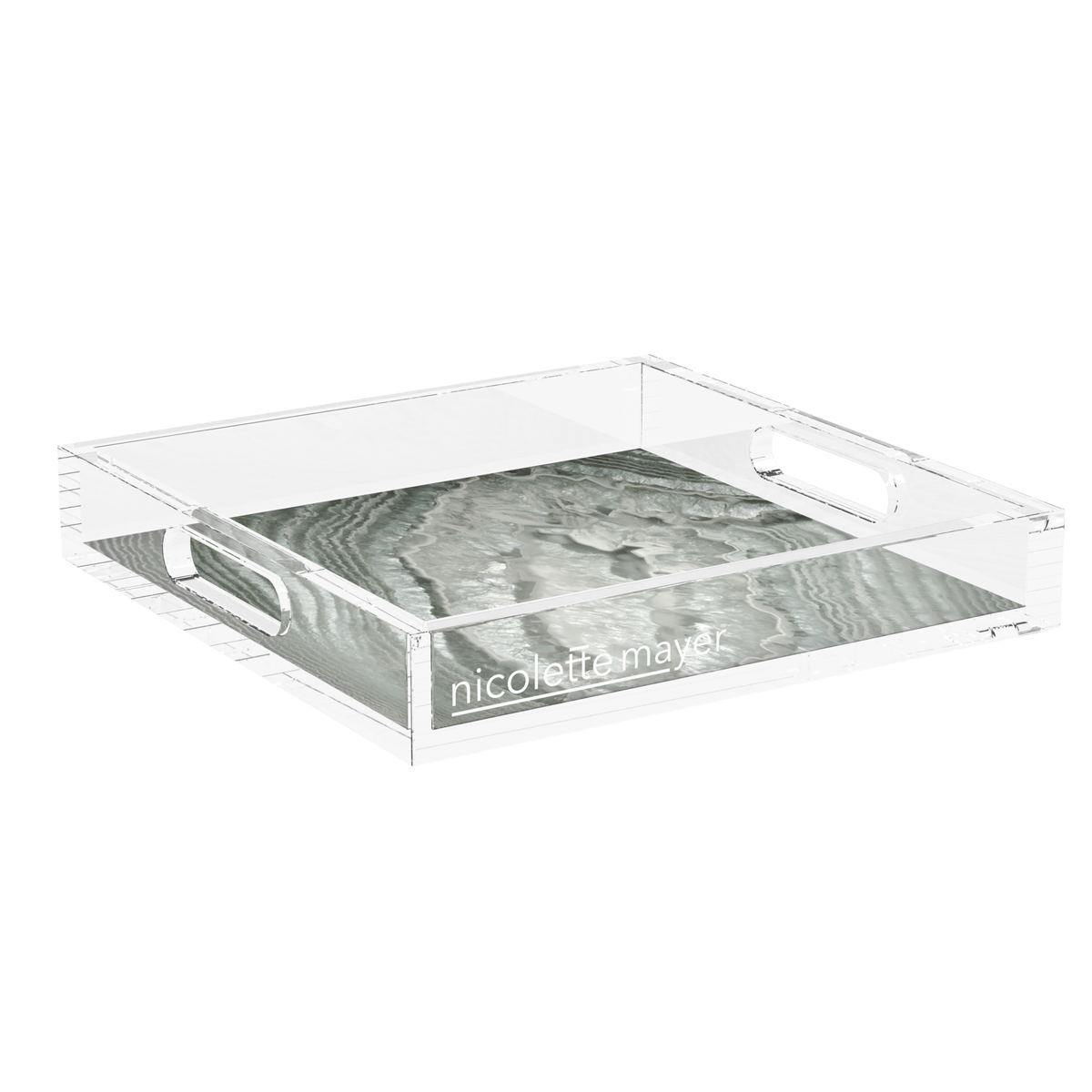 Crystal Slate Acrylic Decorative Tray, 12 x 12 in., 15 x 15 in., 18 x 18 in. by Nicolette Mayer