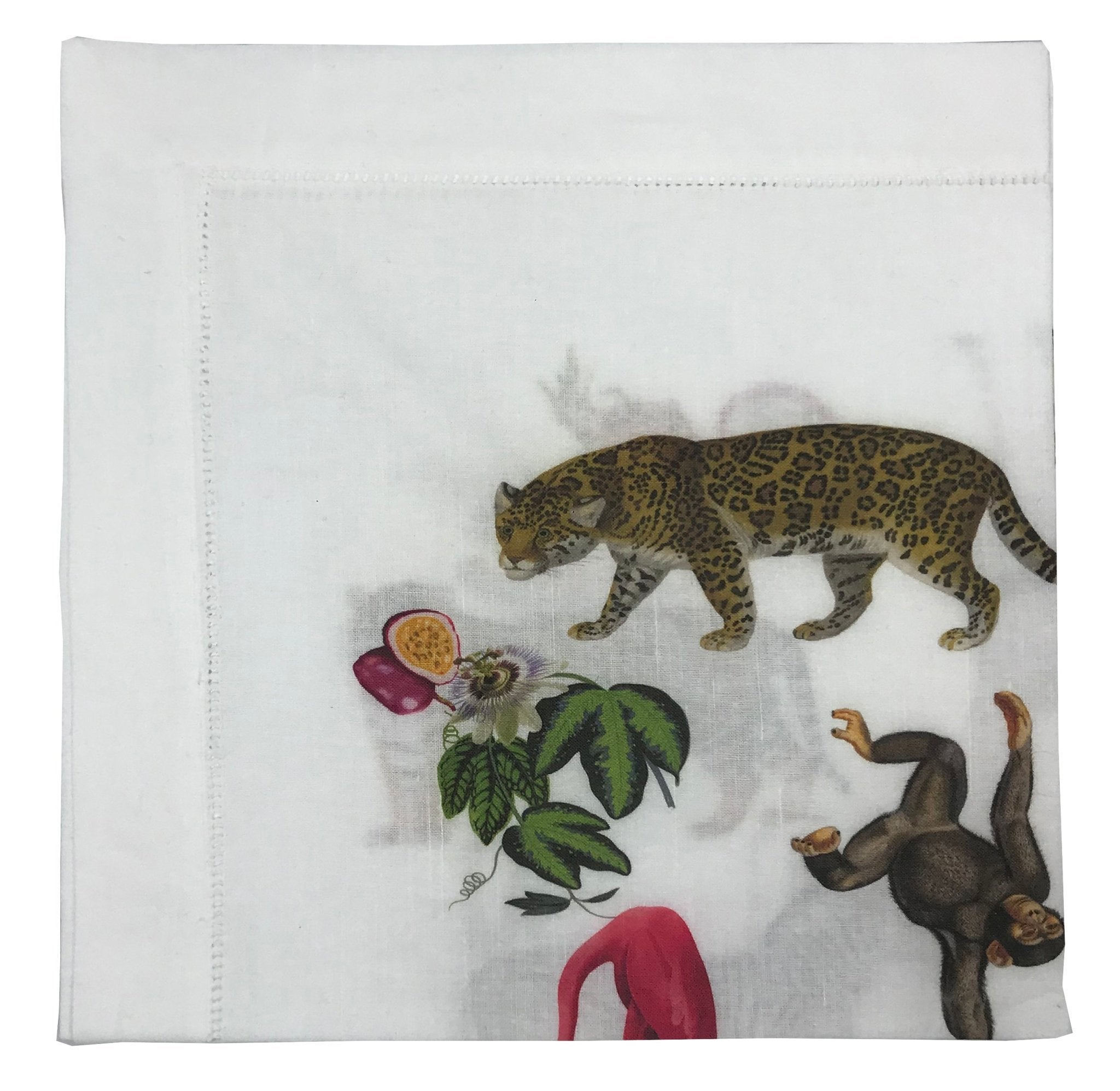 EXOTIX NATURAL 22"X22" HEMSTITCH DINNER NAPKIN, SET OF 4 - nicolettemayer.com