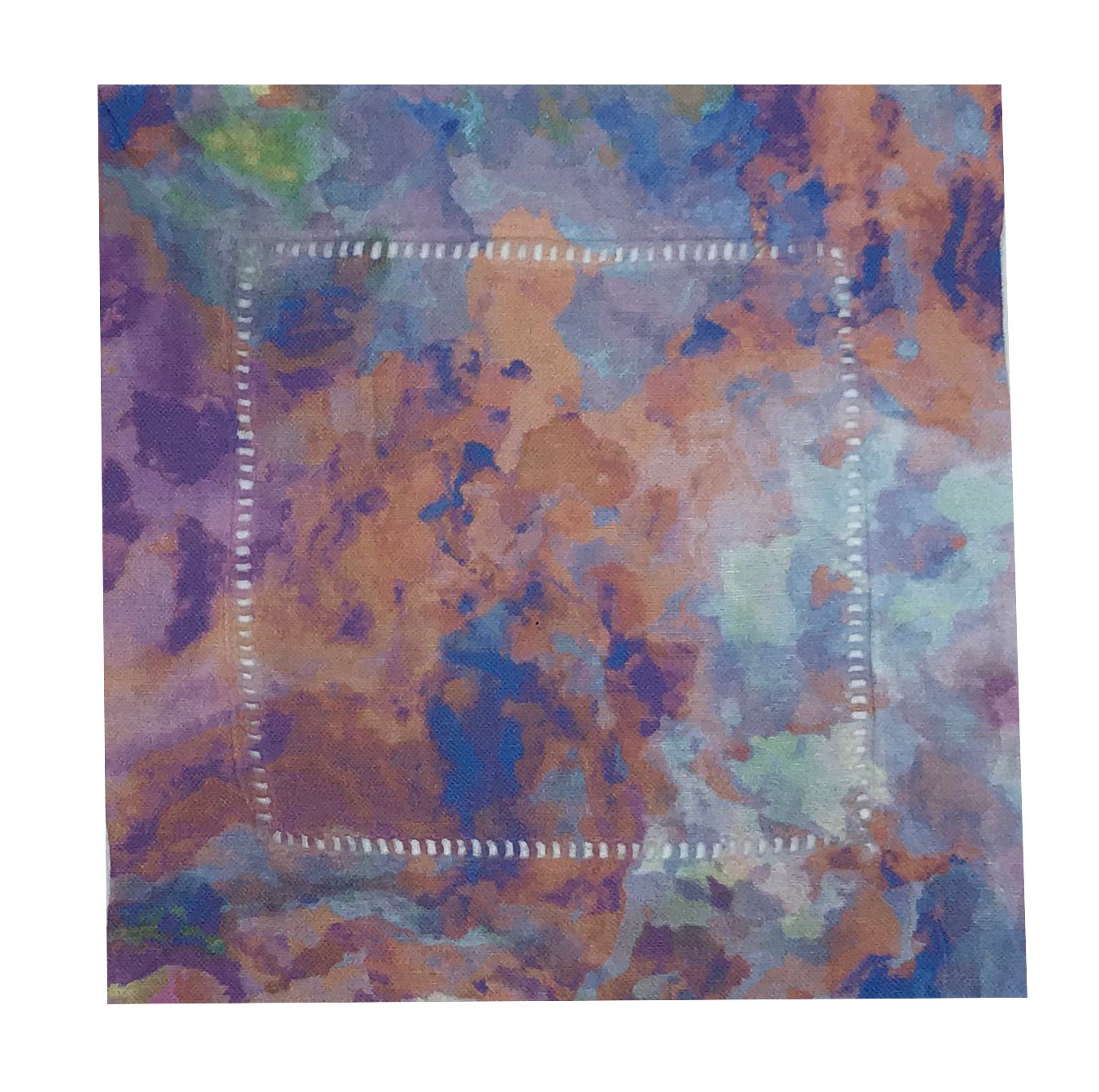 IMPRESSIONISM PASSIFLORA 6"X6" HEMSTITCH COCKTAIL NAPKINS, SET OF 4 - nicolettemayer.com