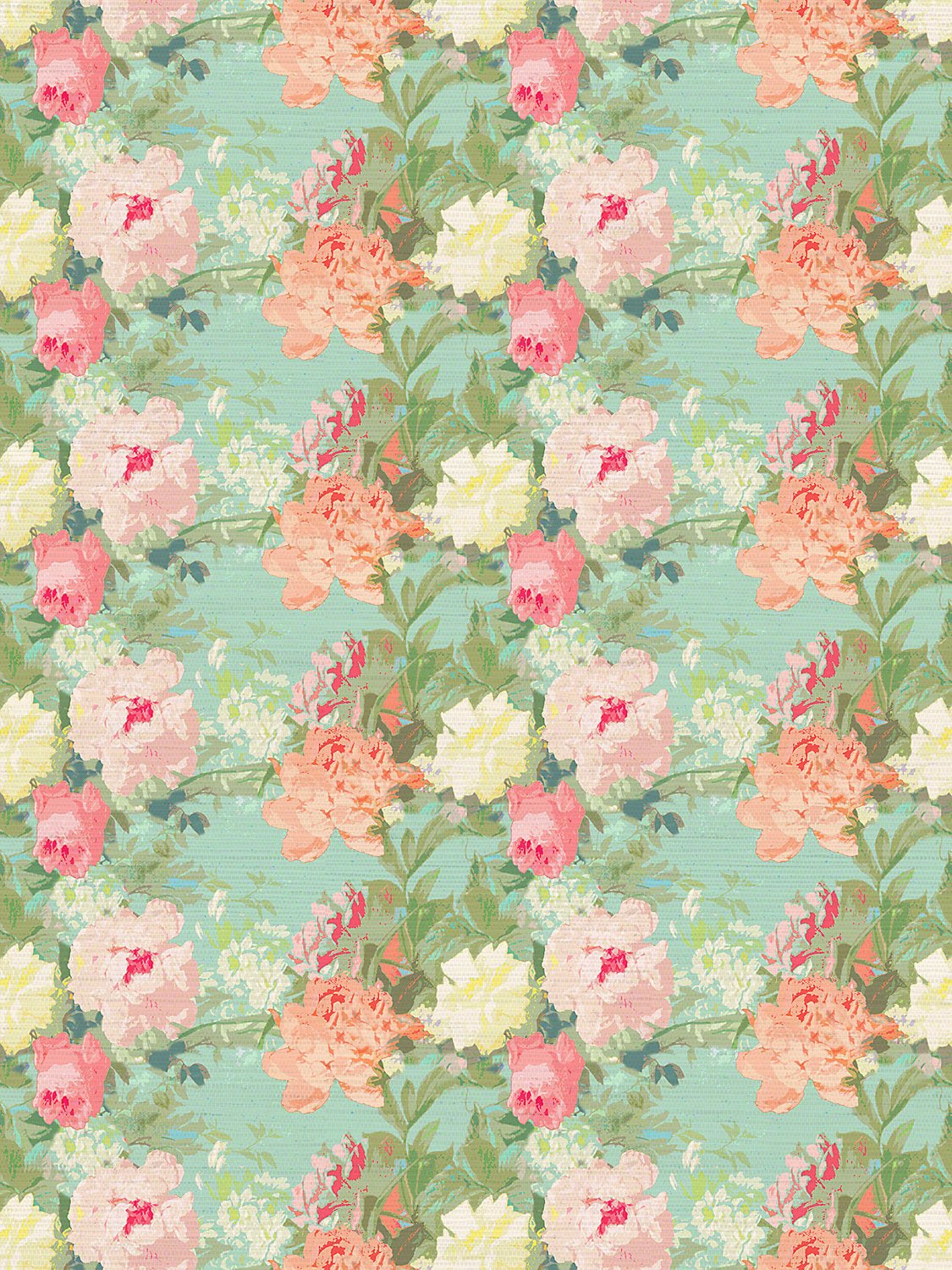 Les Fleurs Spring Wallpaper, Per Yard - nicolettemayer.com