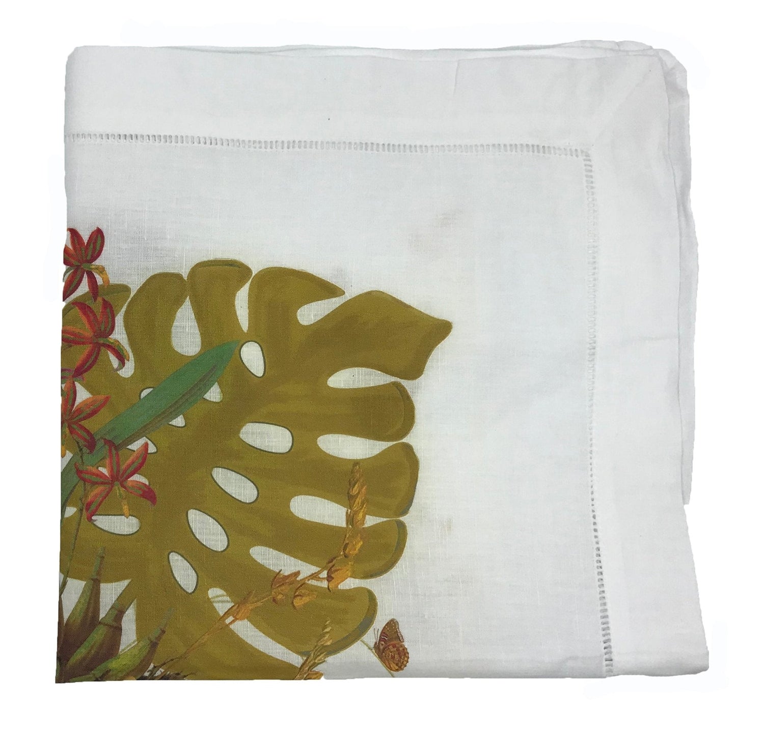 Monkey Jungle Dijon 22"X22" Hemstitch Dinner Table Napkins - nicolettemayer.com