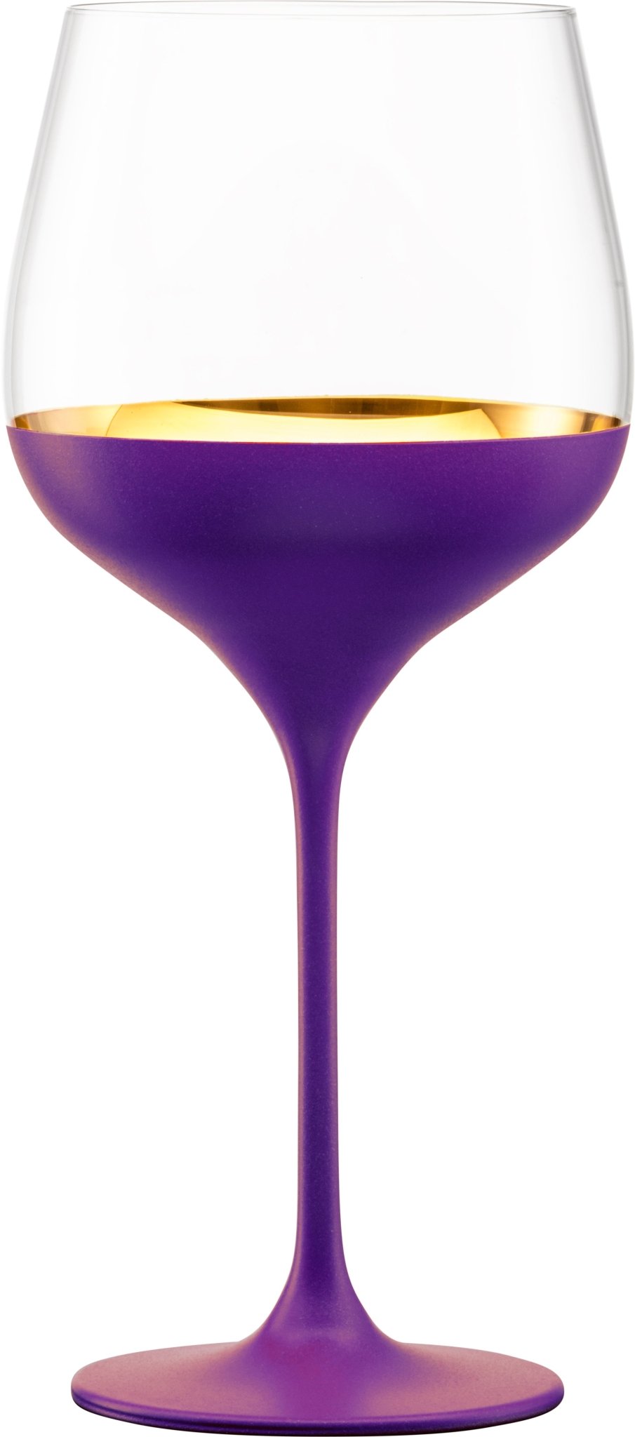 ORO24k Largest Grand Burgundy 24k Gold Wine Glass, Set of 1 - nicolettemayer.com
