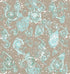 Paisley Block Latte Turquoise Peel and Stick Wallpaper, Double Roll, 34" x 288", 48 sq ft - nicolettemayer.com