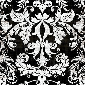 Palace Damask Black & White Wallpaper, Per Yard - nicolettemayer.com