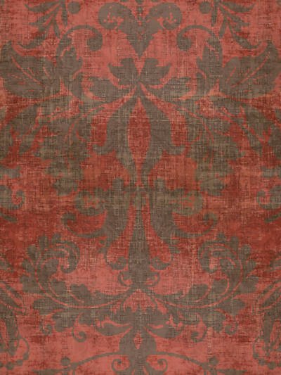 Palace Damask Clay Wallpaper, Per Yard - nicolettemayer.com