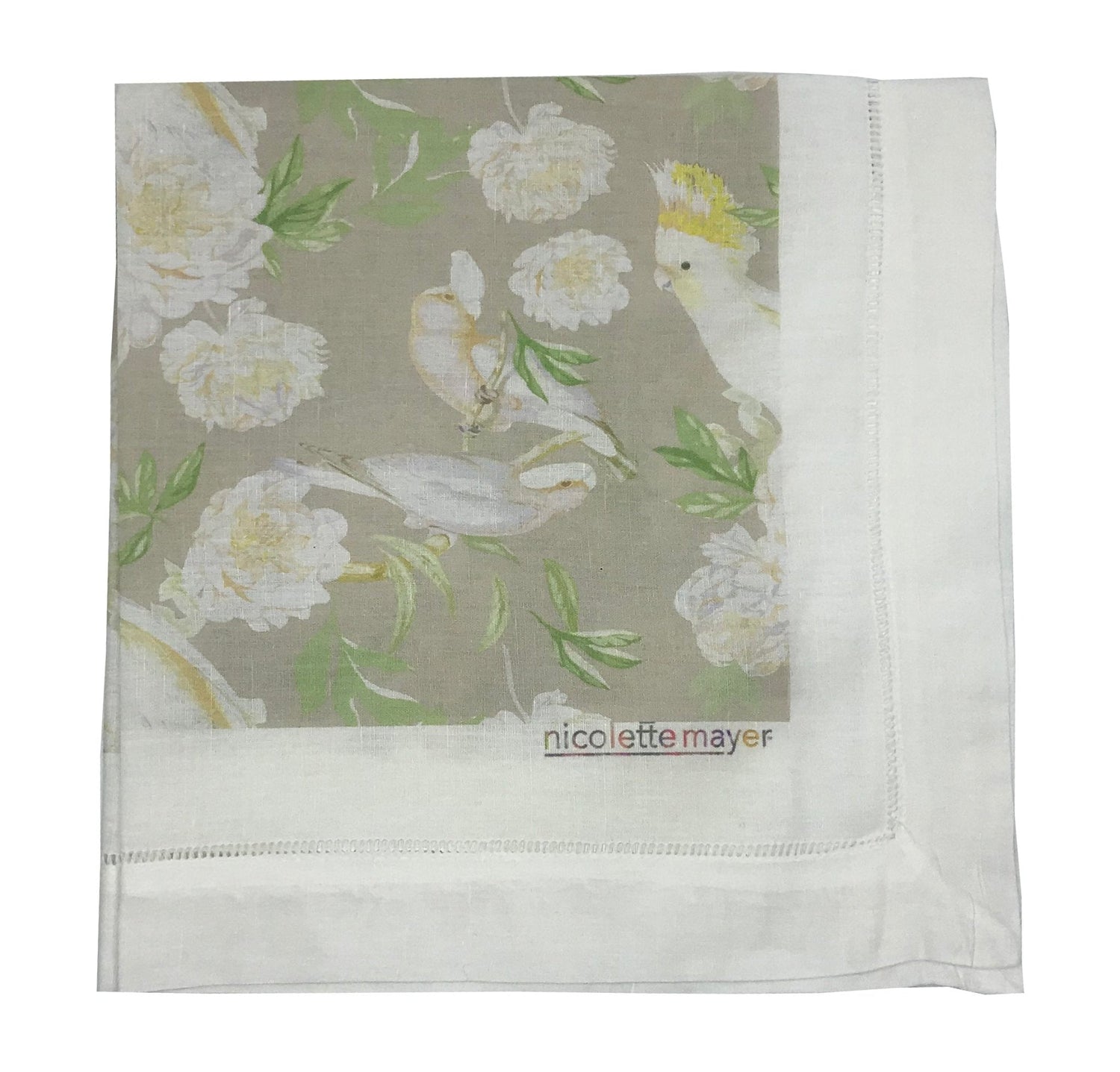 PEONY INSPIRA BREAKERS 22"X22" HEMSTITCH DINNER NAPKIN, SET OF 4 - nicolettemayer.com