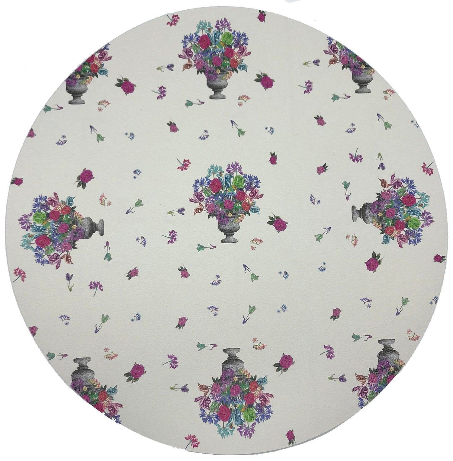 PISTILS SMALL BOUQUET 16" ROUND PEBBLE PLACEMATS, SET OF 4 - nicolettemayer.com