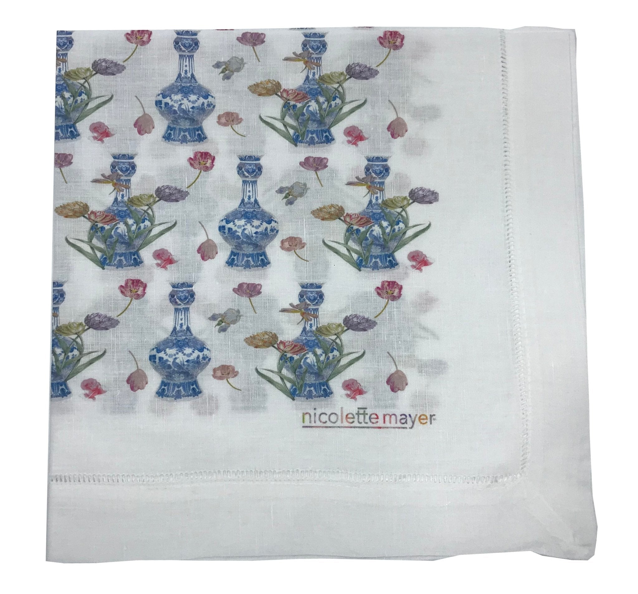 PURISSIMA MINI 22"X22" HEMSTITCH DINNER NAPKIN, SET OF 4 - nicolettemayer.com