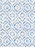 Royal Delft Ikat Blue Grasscloth Wallpaper, Per Yard - nicolettemayer.com