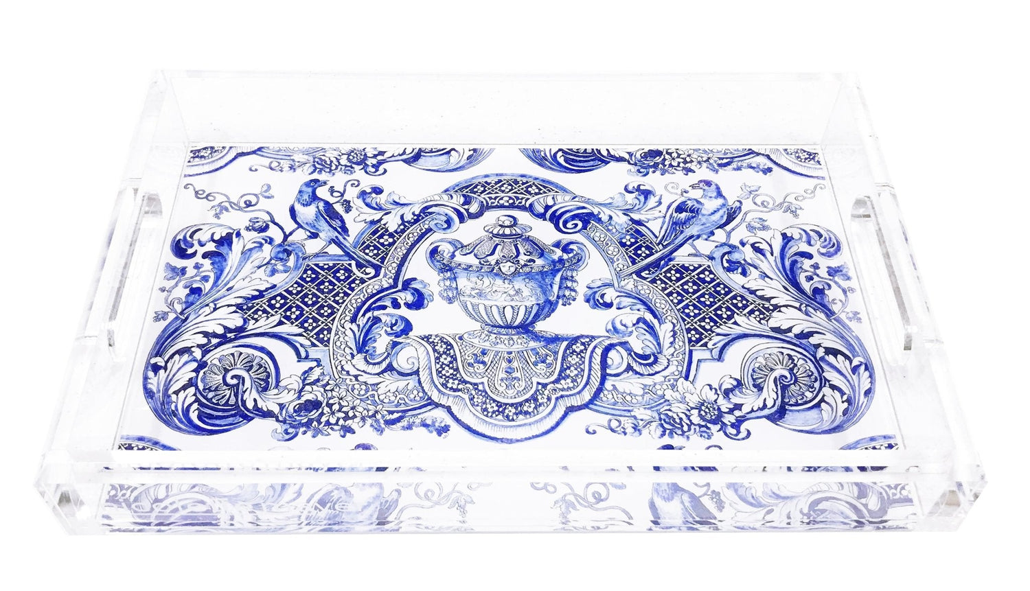 Royal Delft William Mary Blue Vanity Tray 12.25X7.75 - nicolettemayer.com