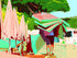 Summer In Ramatuelle Pink 24X36 Acrylic Art - nicolettemayer.com