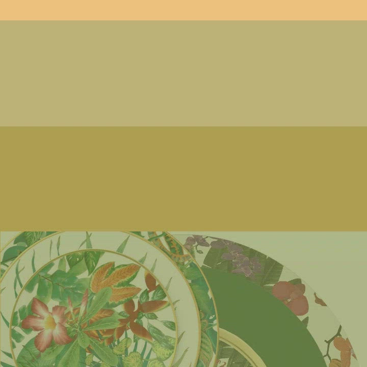 Fantasy Tropical White Vegan Leather Round Pebble Placemat