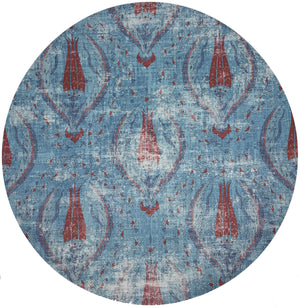 Byzantine Jewel Blue 16" Round Pebble Placemats, Set Of 4 - nicolettemayer.com