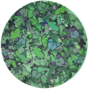 Mariposa Green 16" Round Pebble Placemats, Set Of 4 - nicolettemayer.com