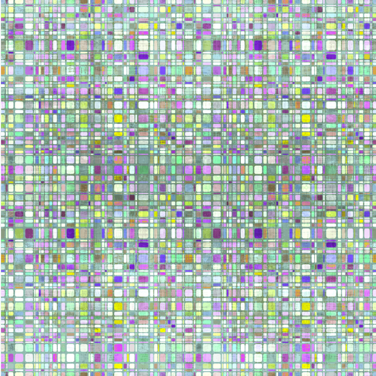 Pointillism Greens Fabric - nicolettemayer.com