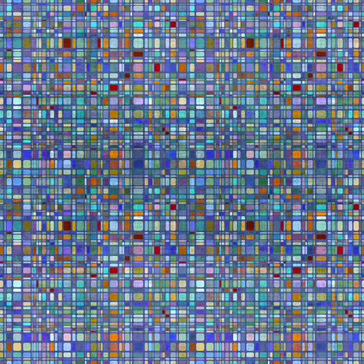 Pointillism Azul Fabric - nicolettemayer.com