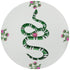 Thistle And Snake Pink White 16" Round Pebble Placemat Set of 4 - nicolettemayer.com
