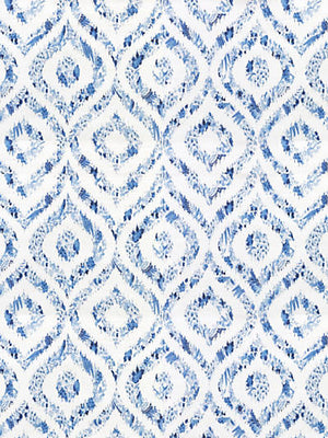 Ikat Blue Non-Woven Wallpaper - nicolettemayer.com